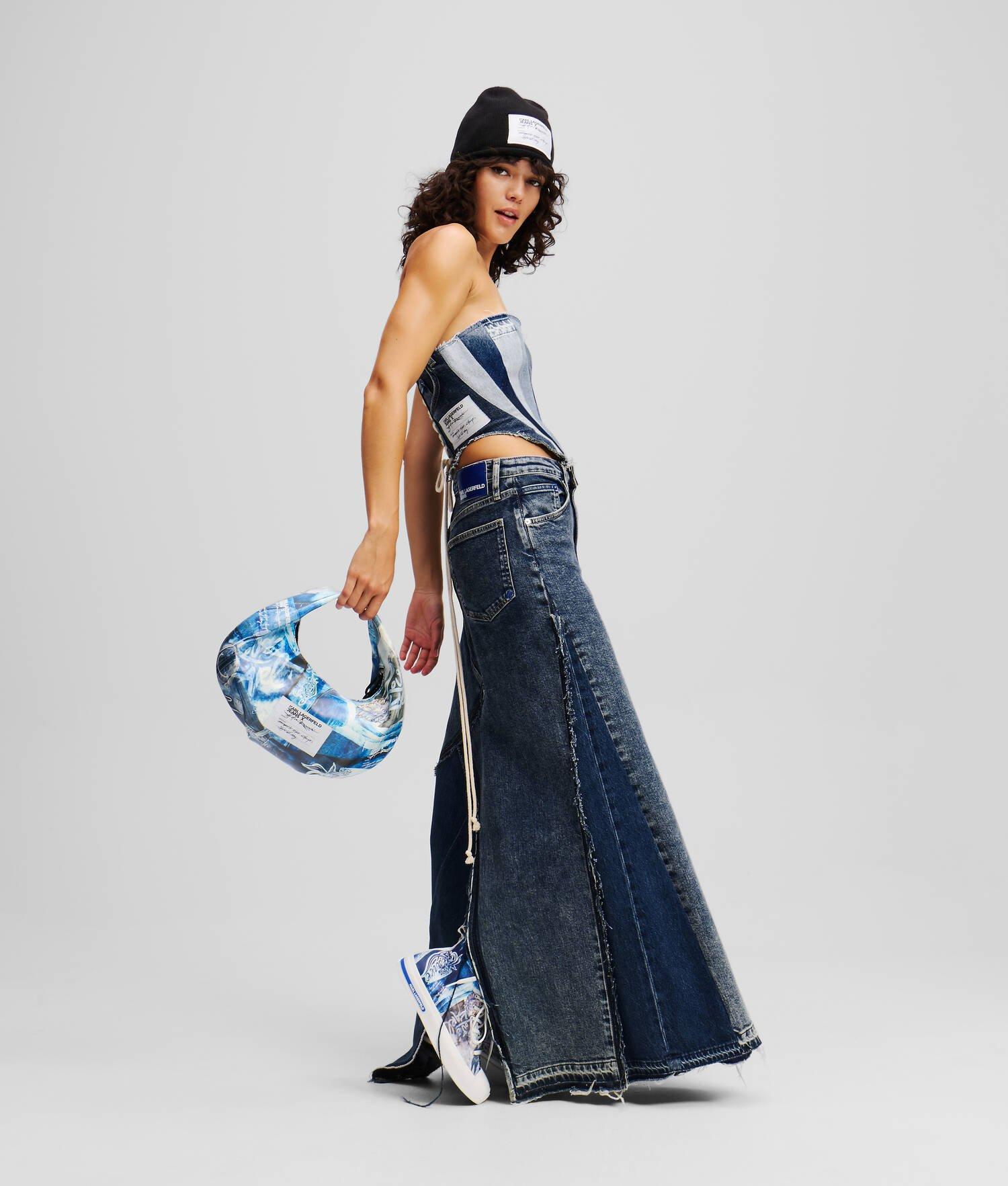 KLJ X ATELIER RESERVÉ DENIM MAXI SKIRT Product Image