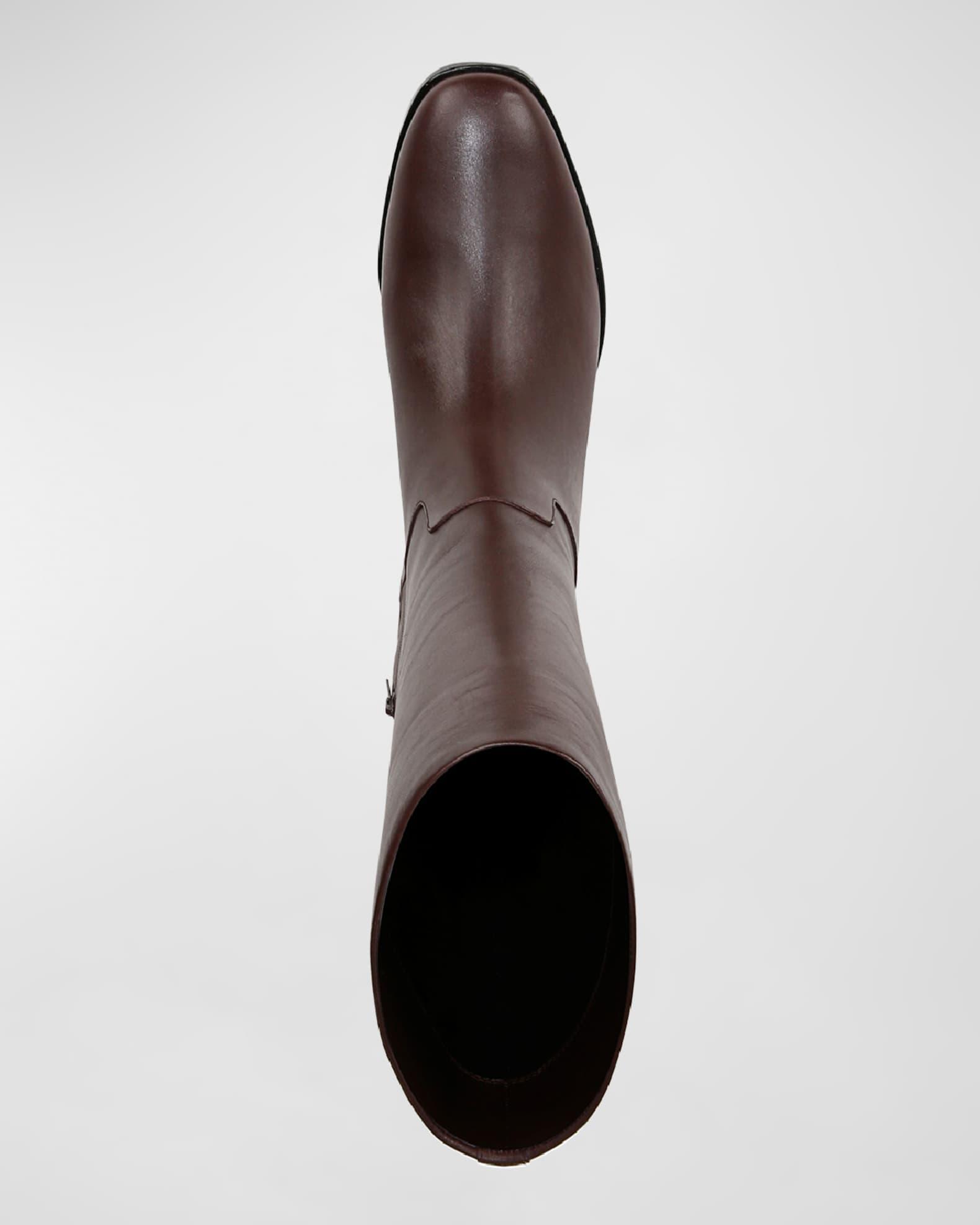 Knee-High Calf Leather Boots Wide Calf Product Image