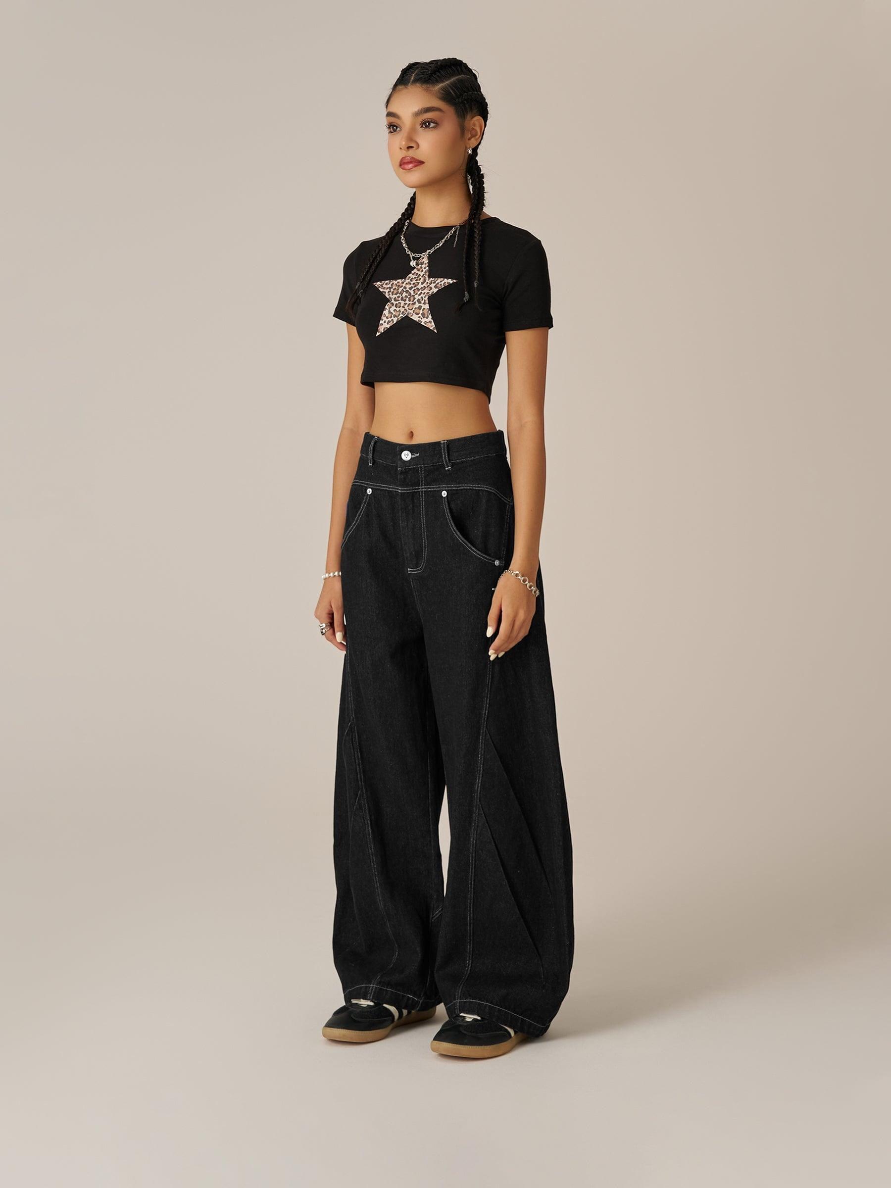 Aelfric Eden Wrinkle Baggy Barrel Jeans Product Image