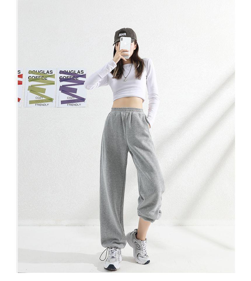 Elastic Waist Plain Harem Sweatpants (Various Designs) Product Image