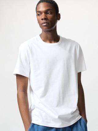 Mens AIRism Cotton T-Shirt White XS UNIQLO US Product Image