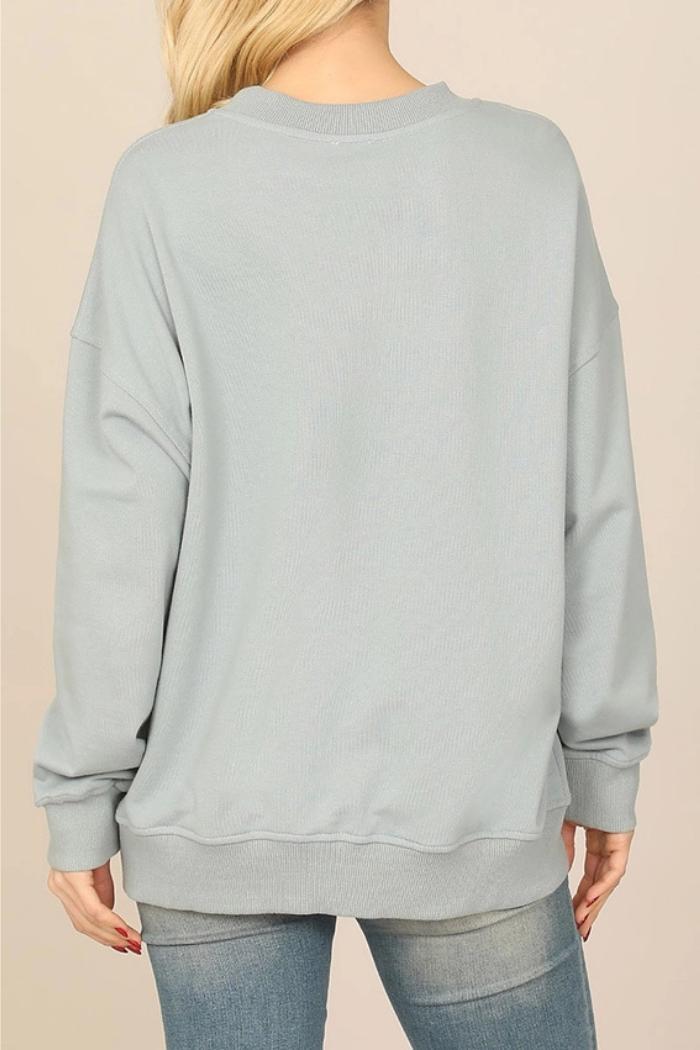 Sweatshirt Good Vibes Print Top Product Image