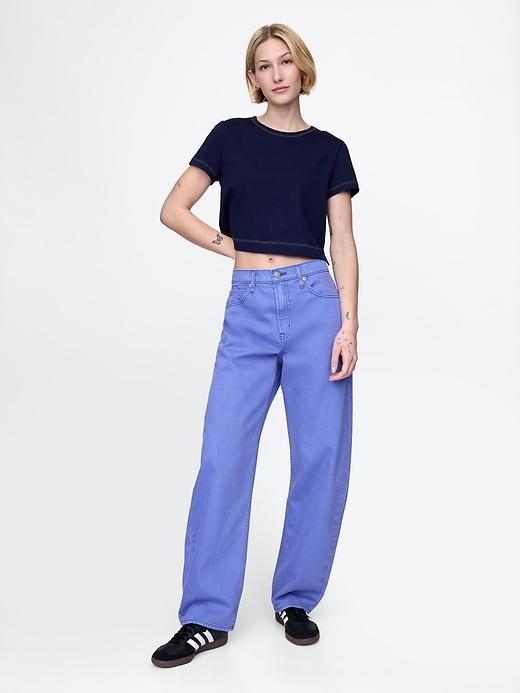 High Rise Barrel Jeans Product Image