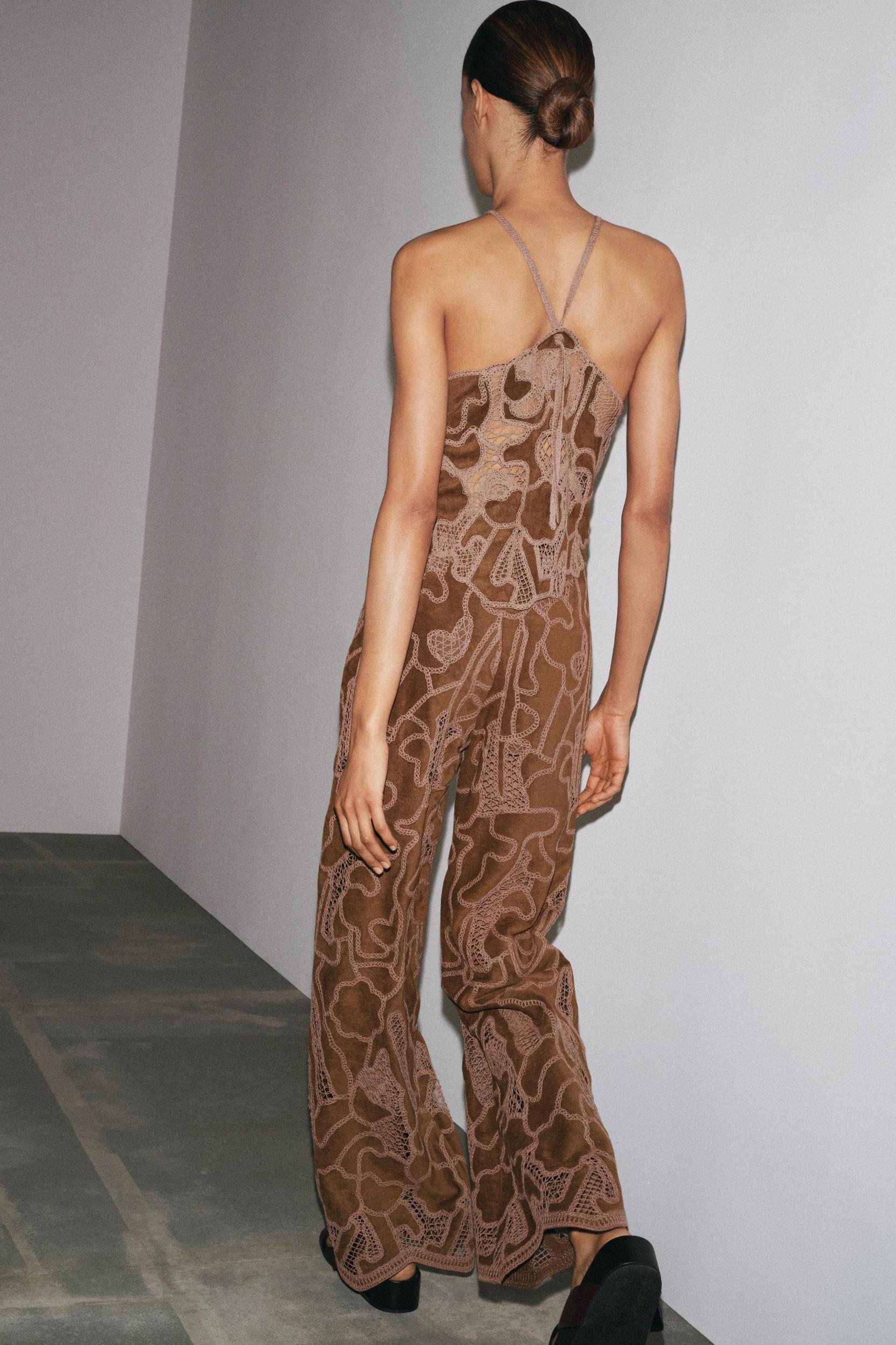 FAUX SUEDE CROCHET TOP Product Image