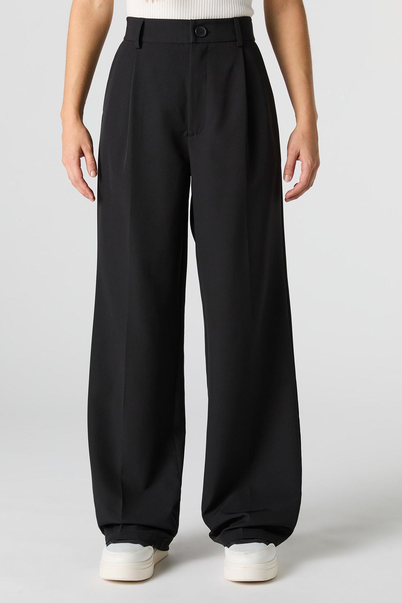 Elastic Waist Wide Leg Dress Pant Female Product Image