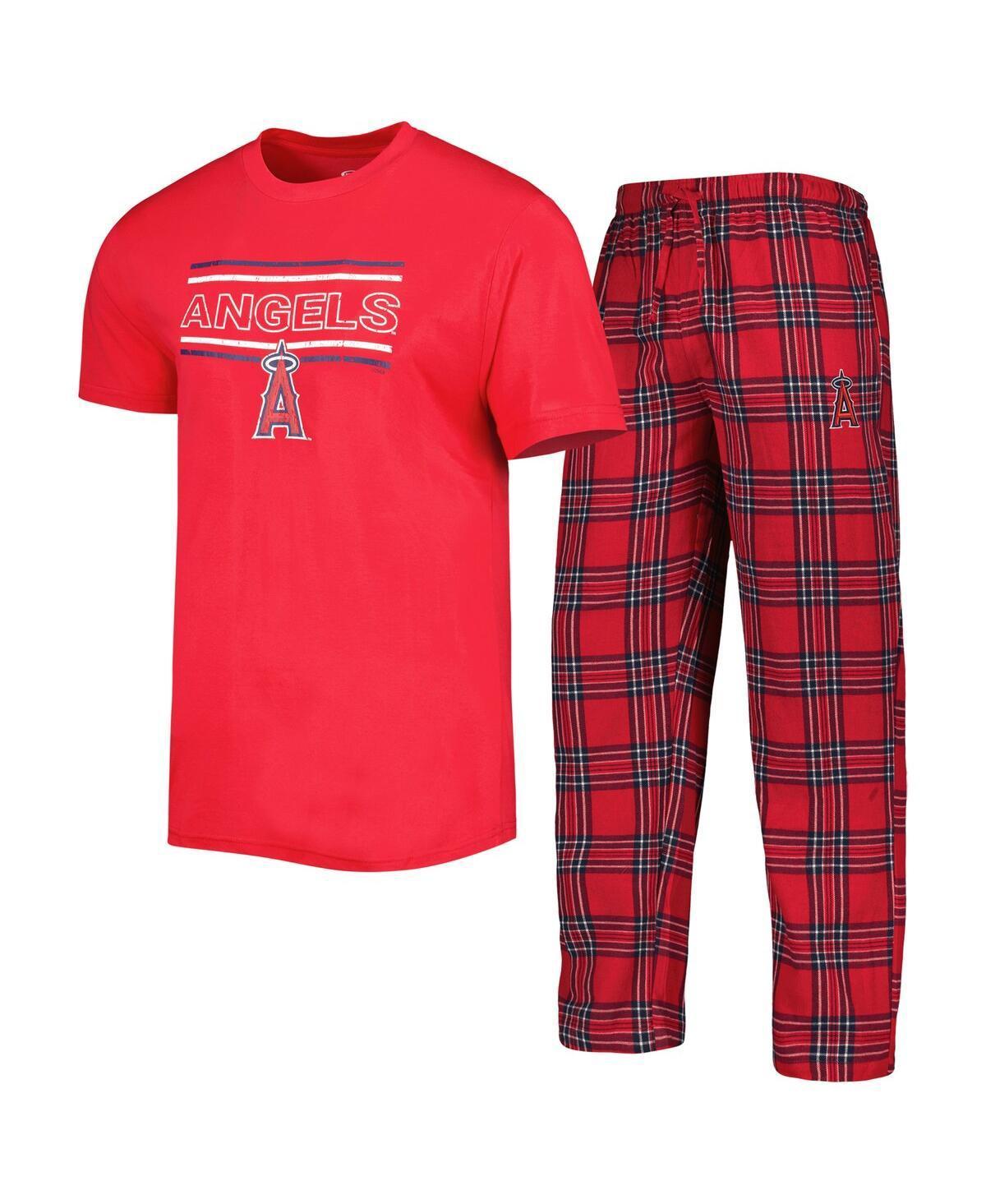 Mens Concepts Sport /Navy Los Angeles Angels Badge T-Shirt & Pants Sleep Set Product Image