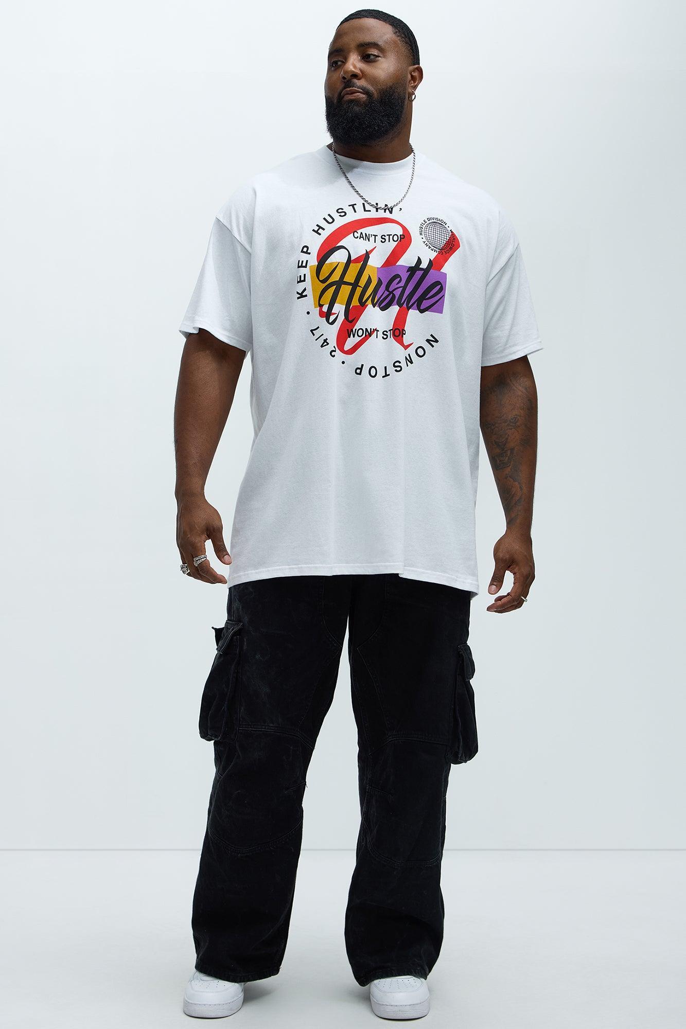 Hustle Non Stop Short Sleeve Tee - White Product Image