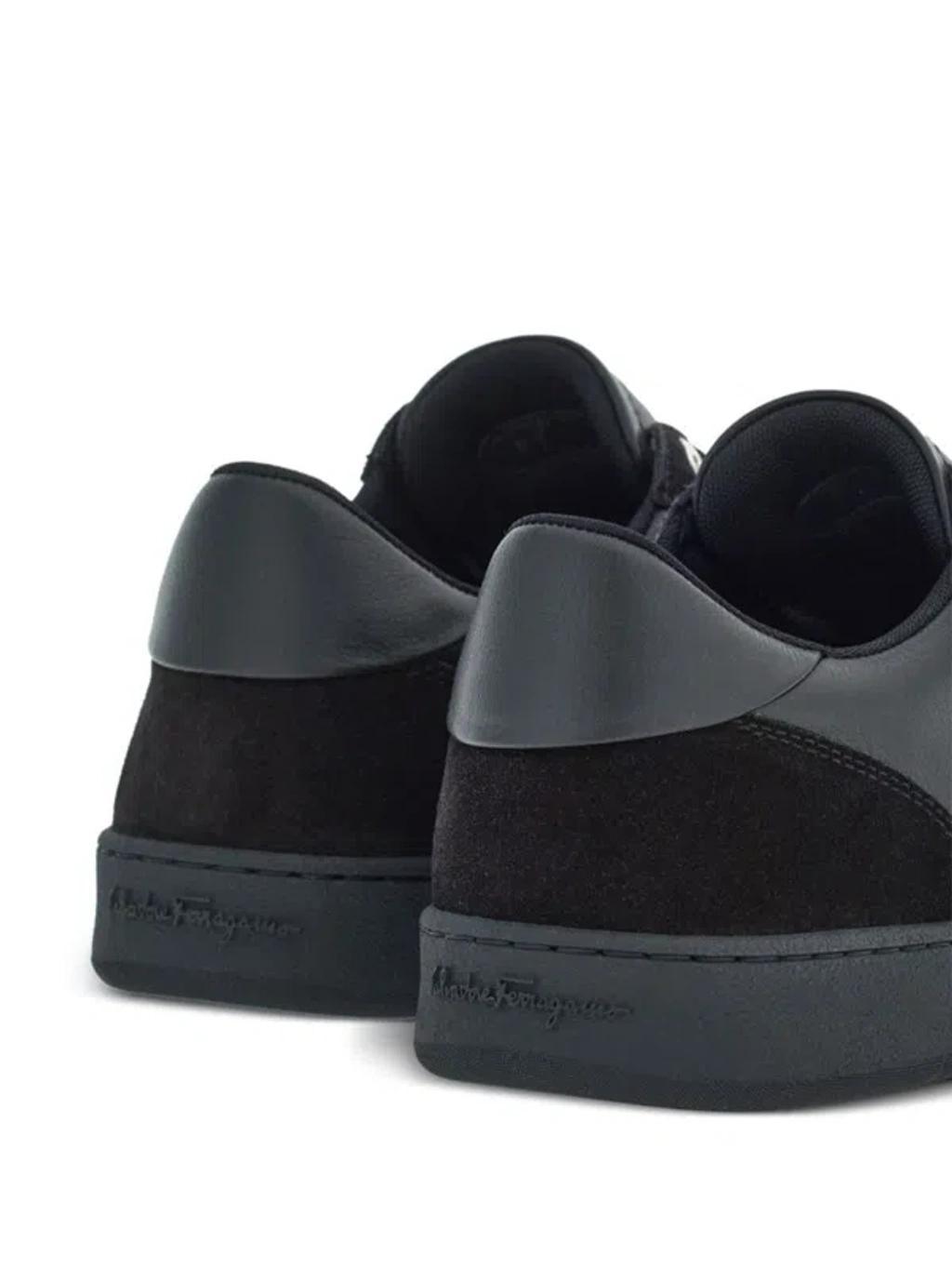 FERRAGAMO Achille Low-top Sneakers In Black Product Image