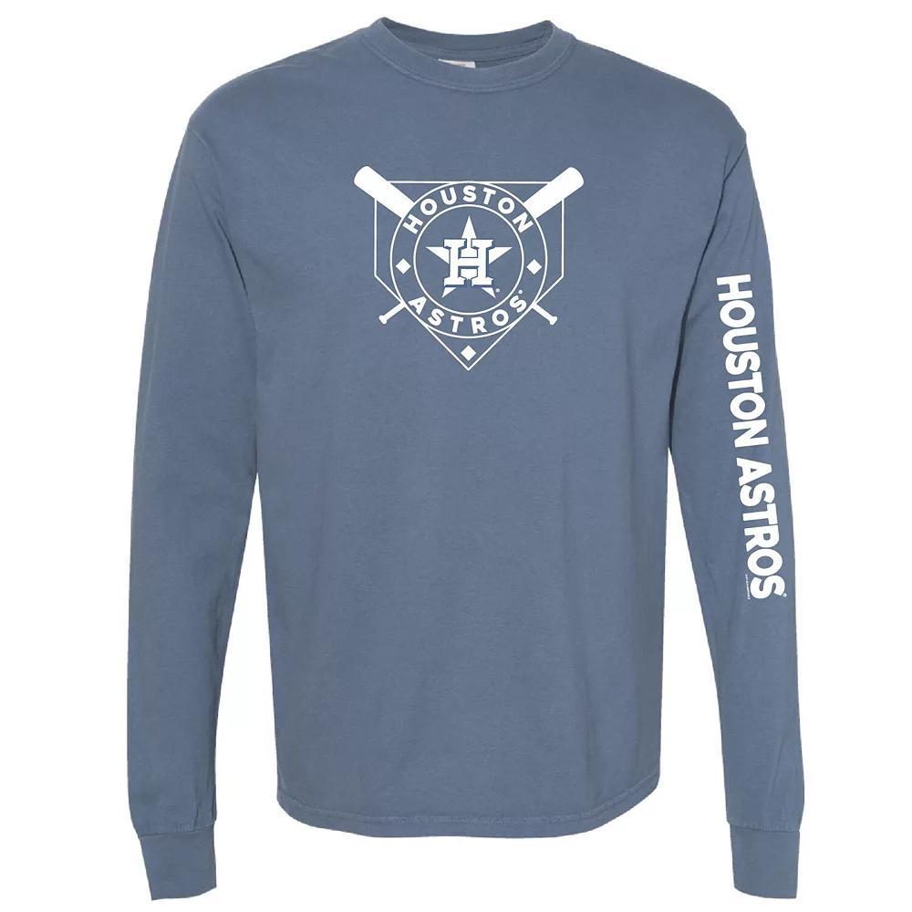 Women's Soft as a Grape Navy Houston Astros Pigment Dye Long Sleeve T-Shirt,  Product Image