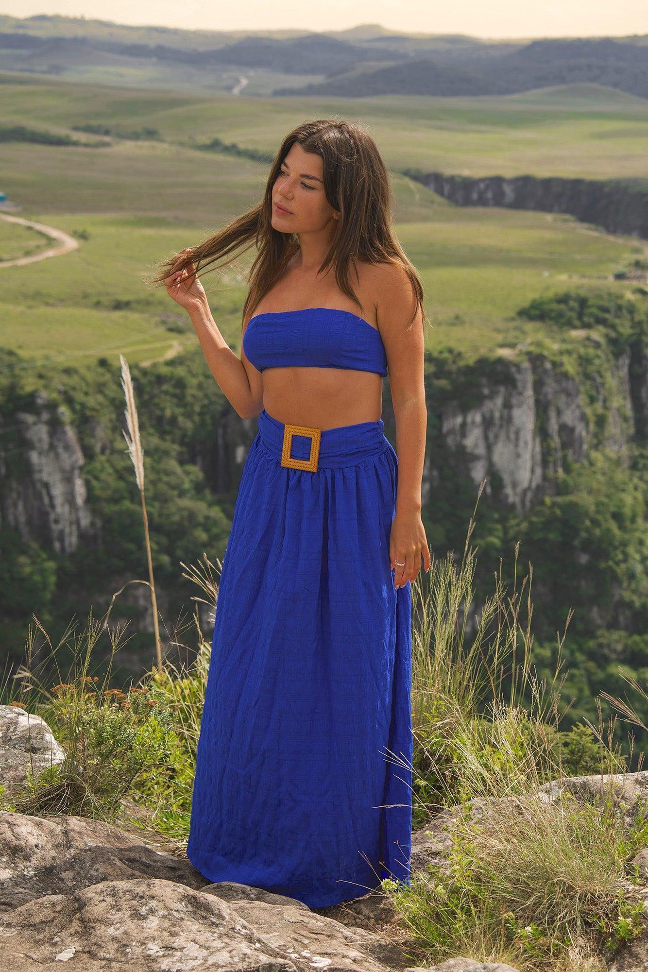Hundred Years Crop Top Blue Product Image
