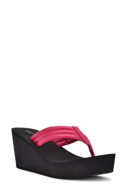 Nine West Spins Wedge Thong Sandals, Womens Product Image