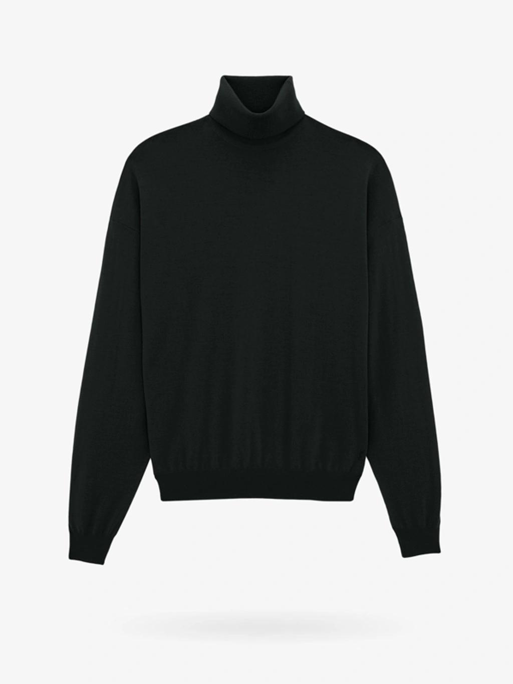 SAINT LAURENT Wool Turtleneck In Black Product Image