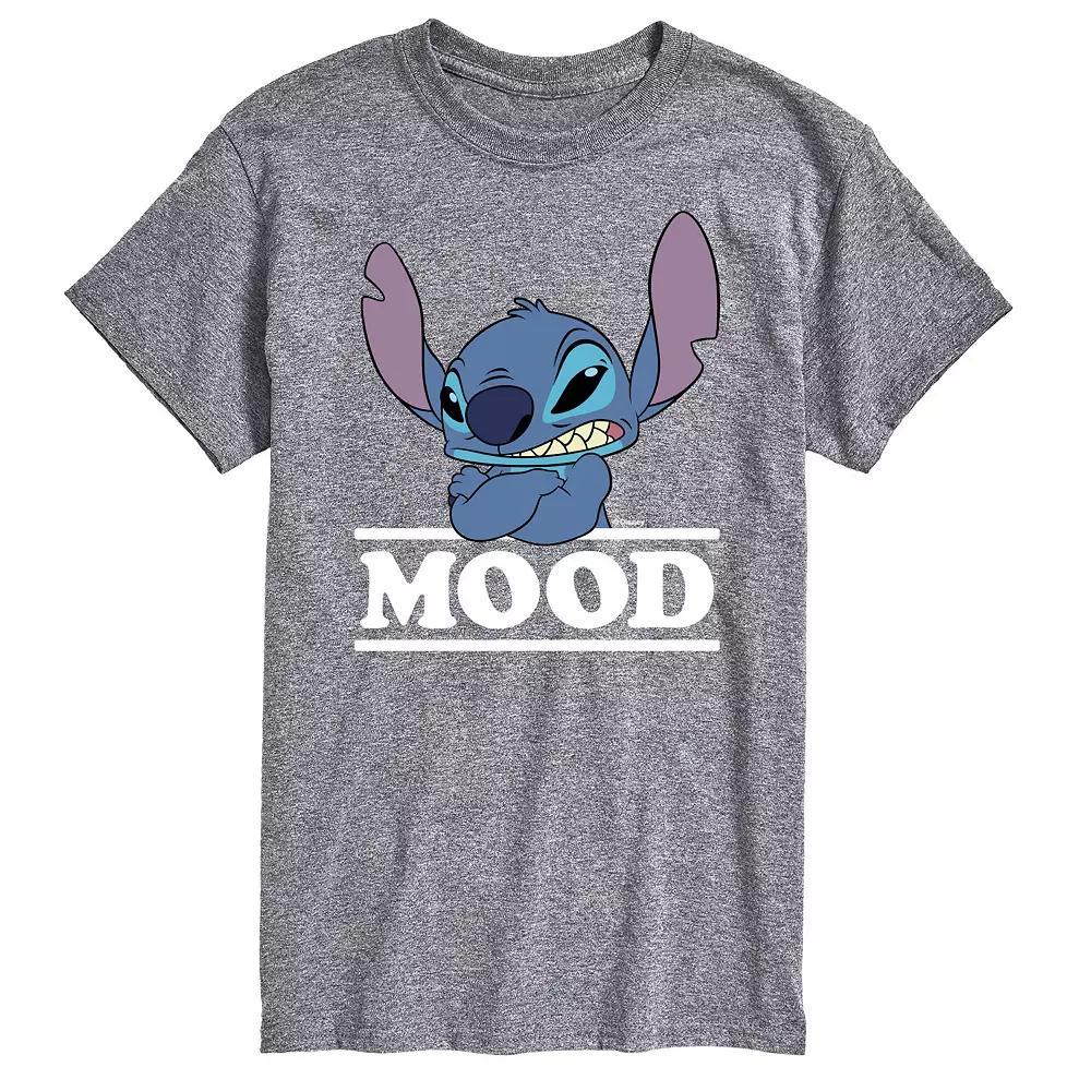 Disney's Lilo and Stitch Big & Tall Mood Graphic Tee, Men's, Size: 6XB, Gray Product Image