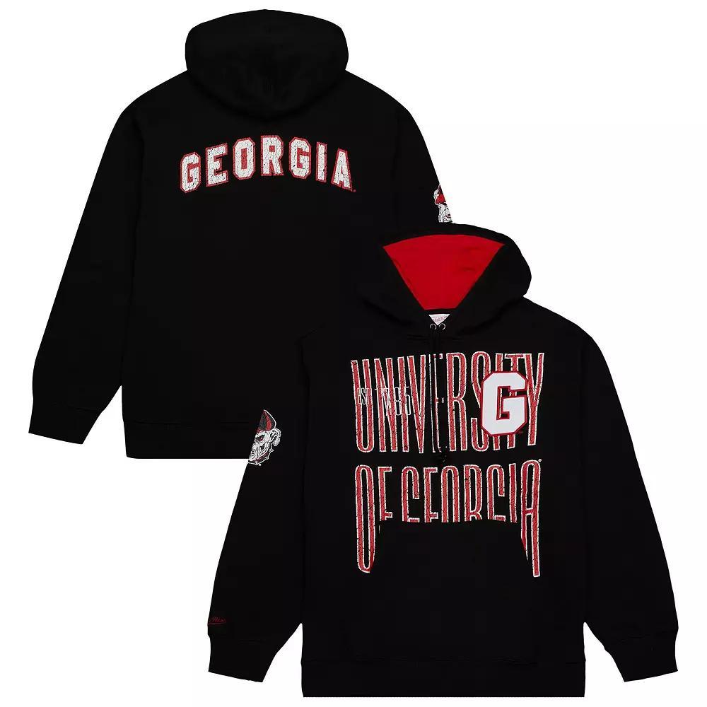 Men's Mitchell & Ness  Black Georgia Bulldogs Team OG Fleece 2.0 Pullover Hoodie, Size: Small Product Image