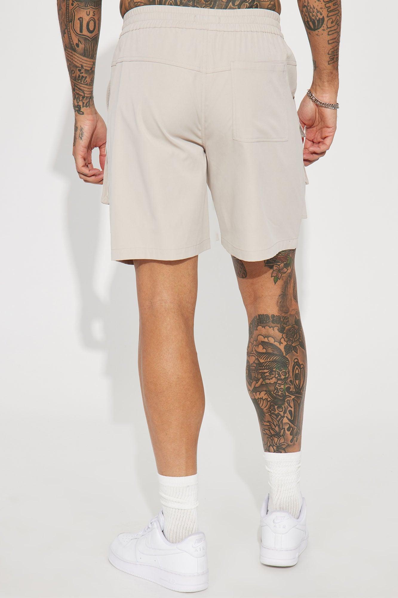 All Cap Utility Nylon Cargo Shorts - Grey Product Image