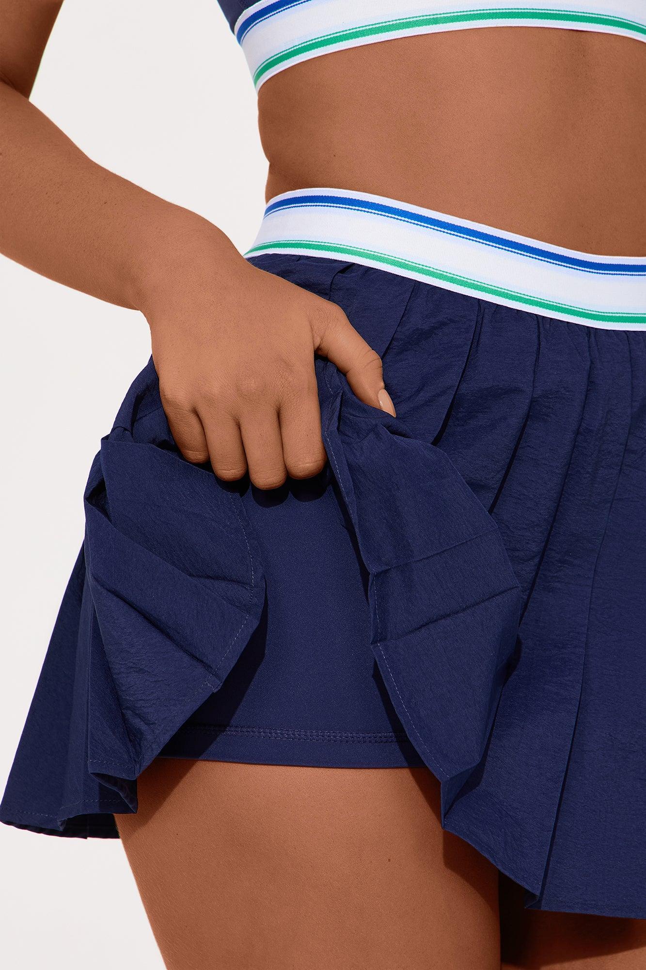 Phoebe Active Skirt Set - Midnight Blue Product Image