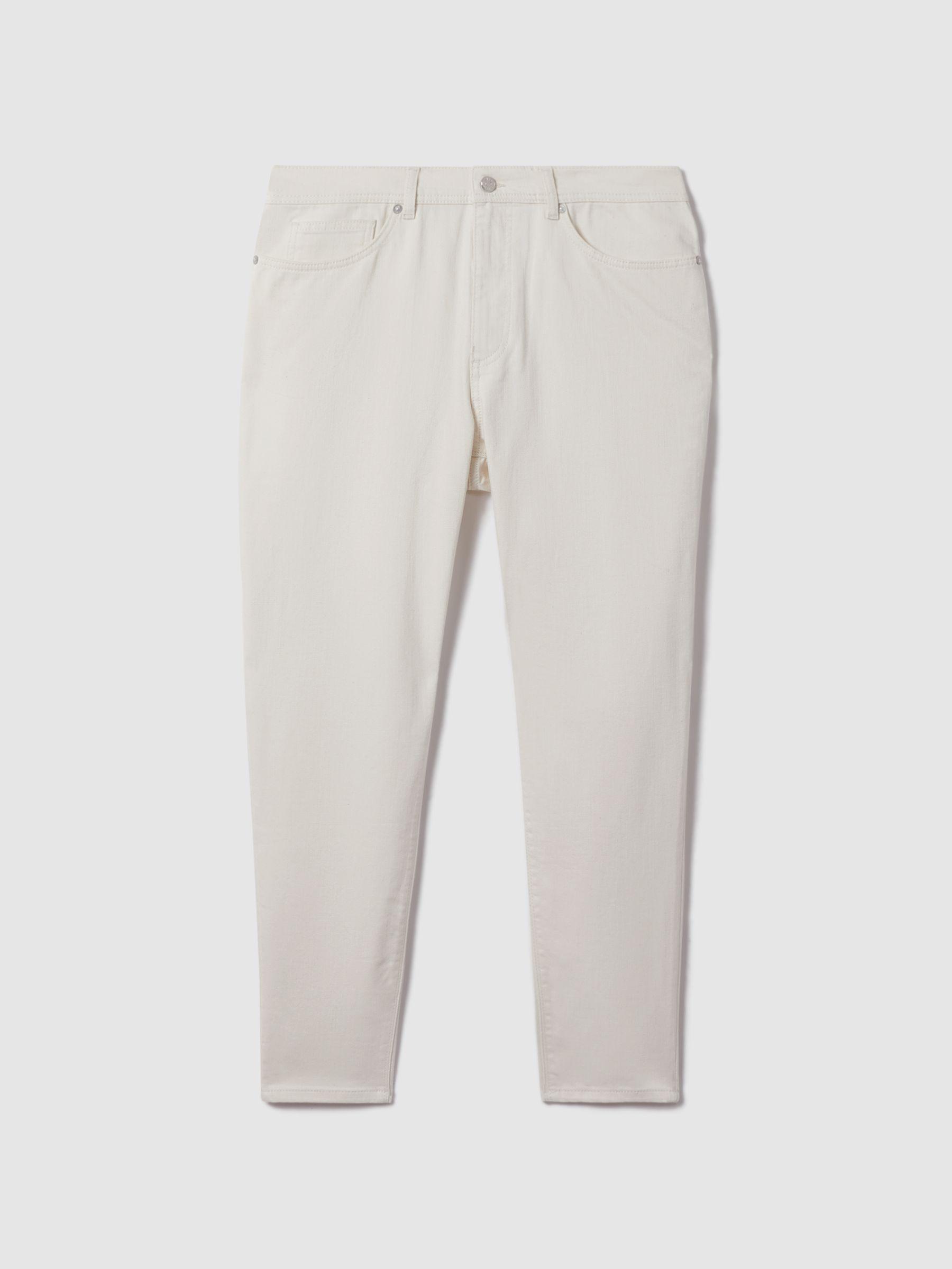 Relaxed Tapered Jeans in Ecru Product Image
