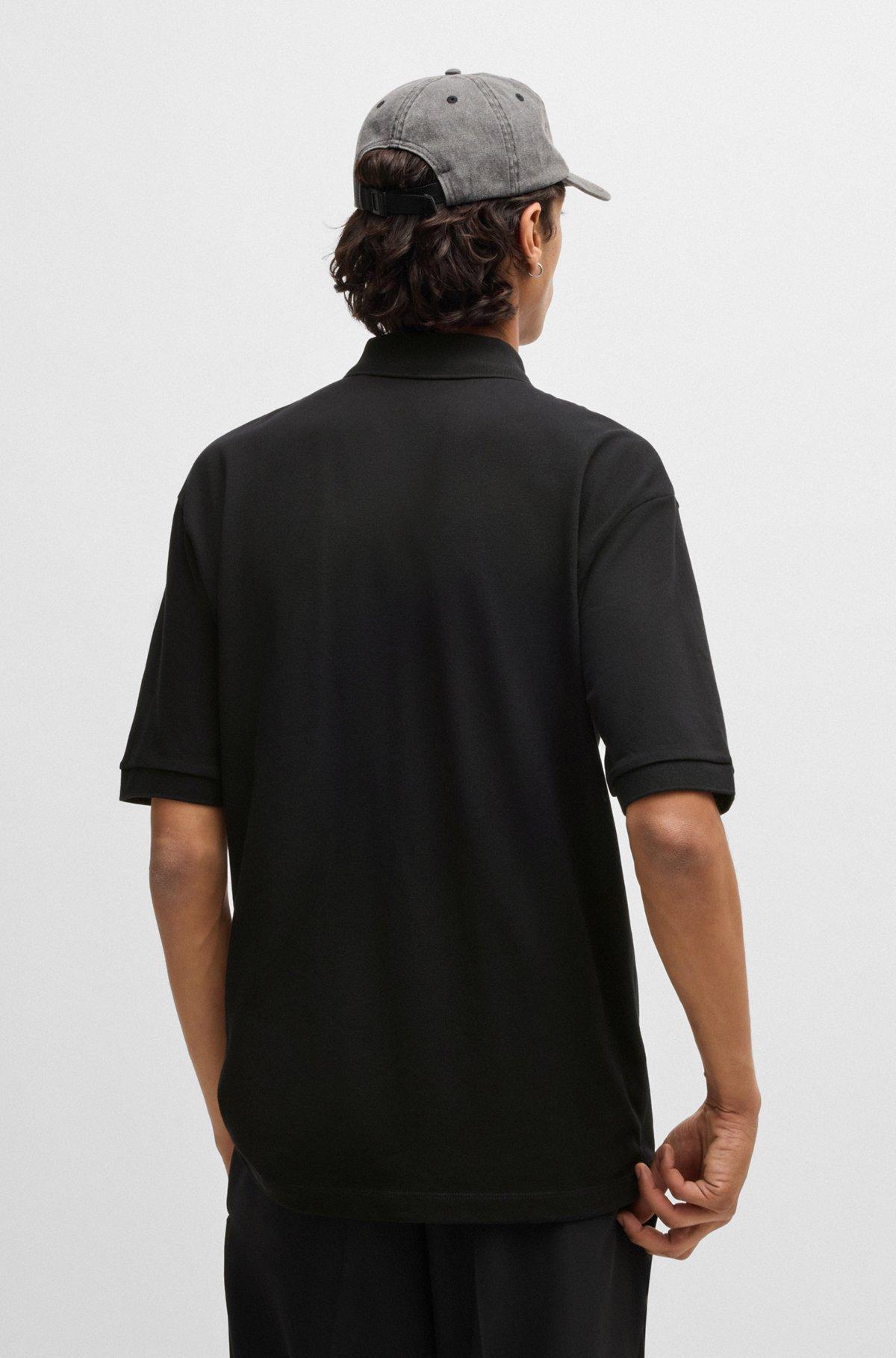 Cotton-piqué polo shirt with logo print Product Image