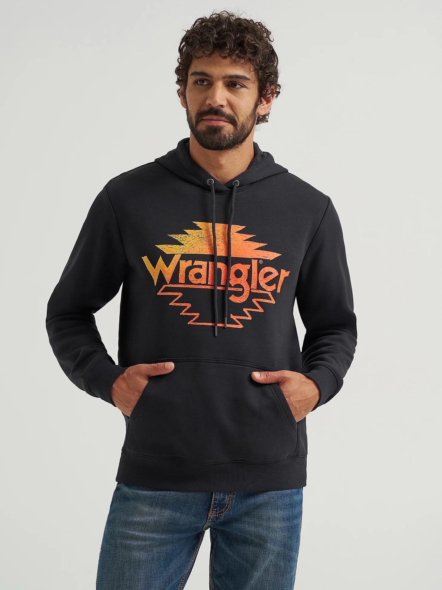 Men's Wrangler Southwestern Logo Graphic Hoodie in Jet Product Image