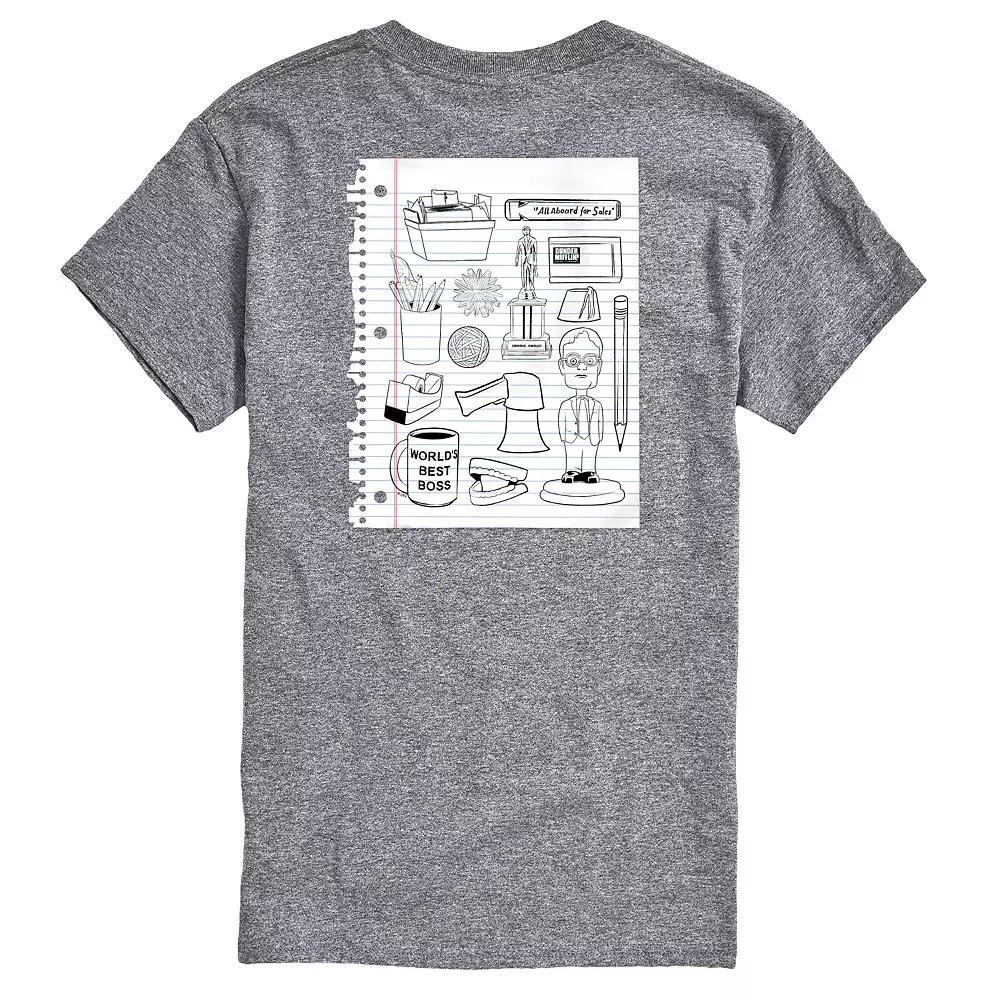 Men's The Office Notebook Scribbles Graphic Tee,  Product Image