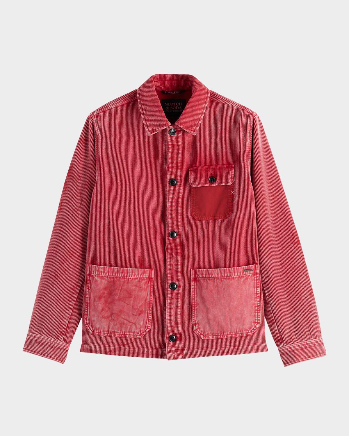 Mens Washed Corduroy Shirt Jacket Product Image