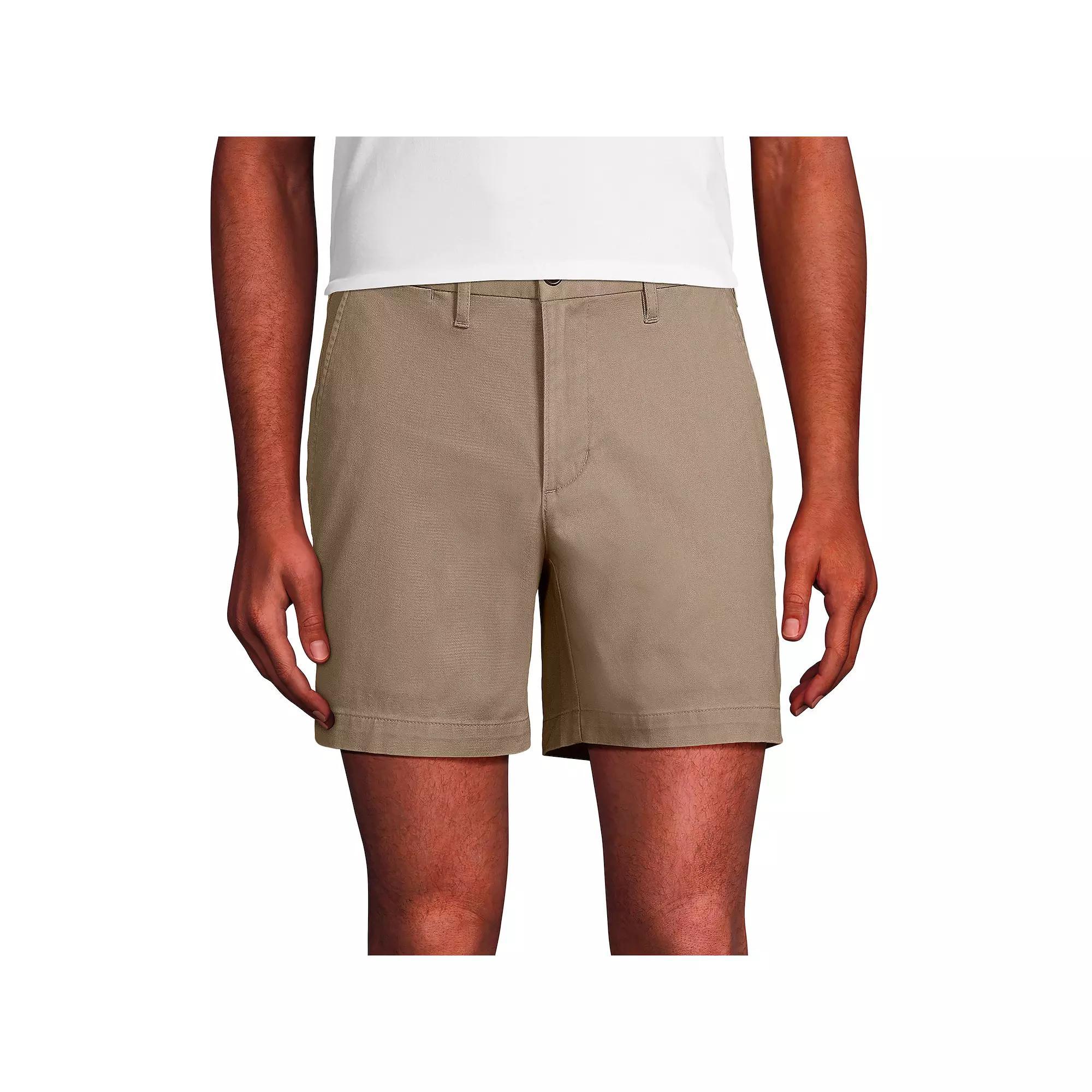 Men's Lands' End 6-inch Traditional-Fit Comfort Waist Knockabout Chino Shorts, Size: 44, Green Product Image