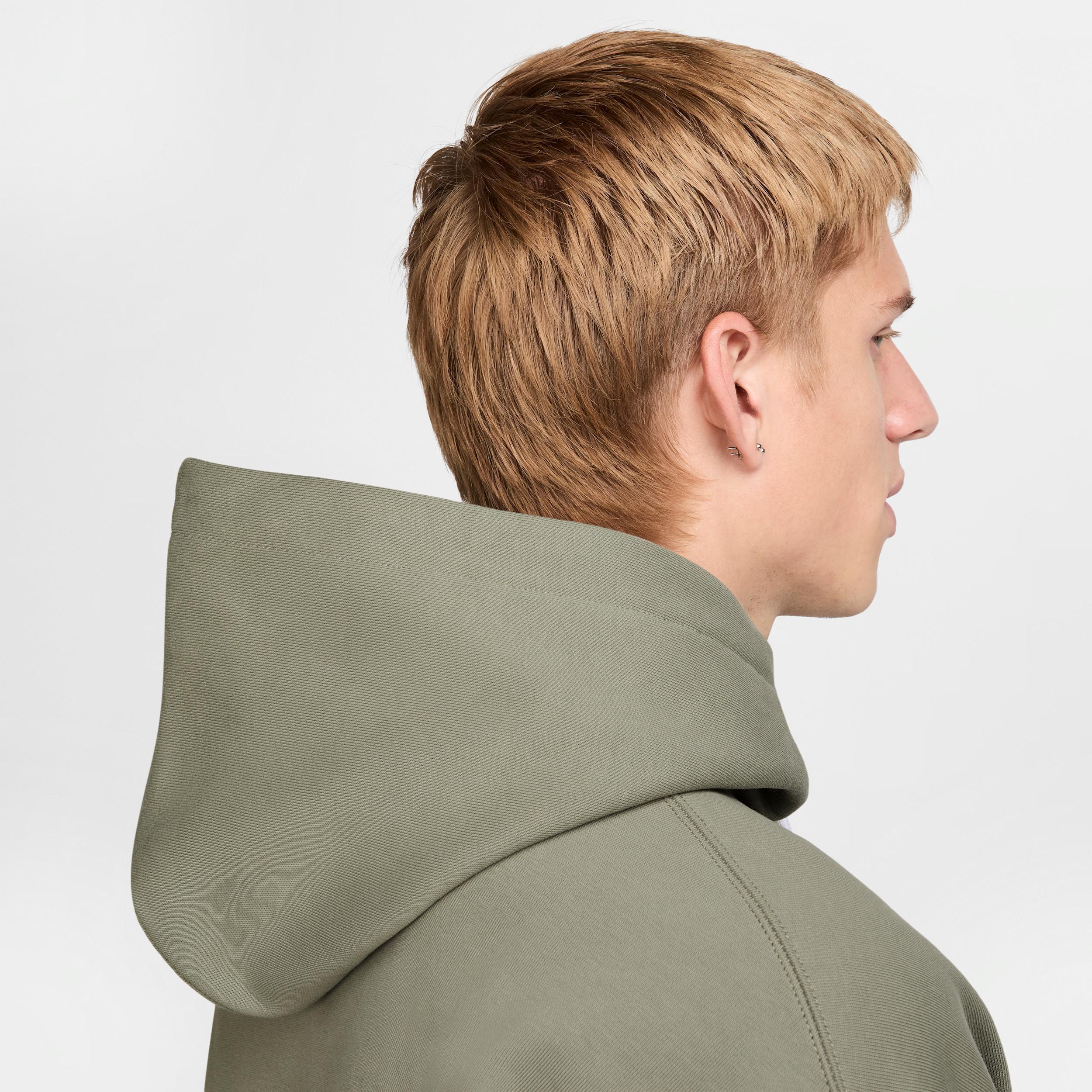 Nike Mens Solo Swoosh Fleece Pullover Hoodie | DX1355-320 Product Image