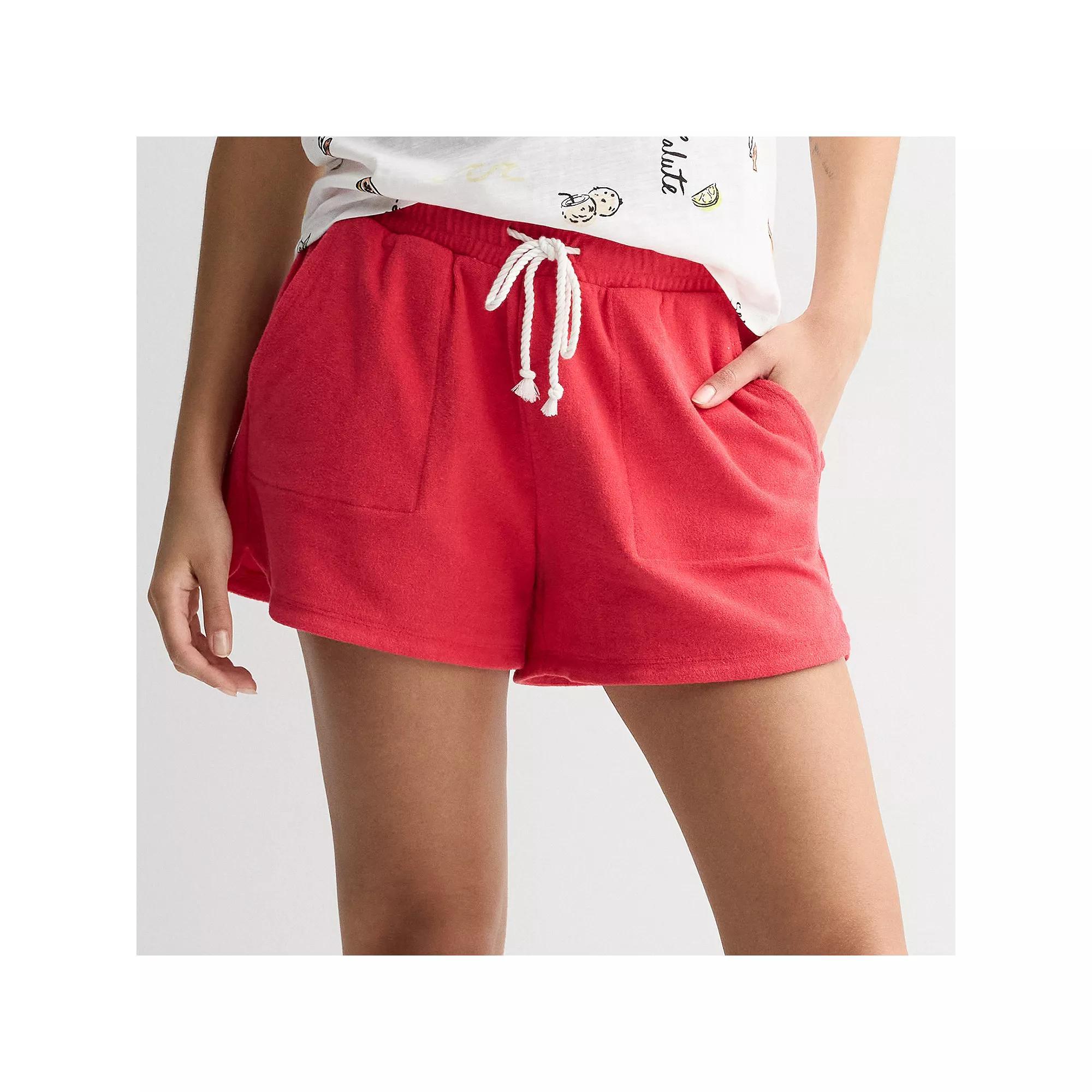 Women's Sonoma Goods For Life® Towel Terry Midi Shorts, Size: XL, Blue Product Image