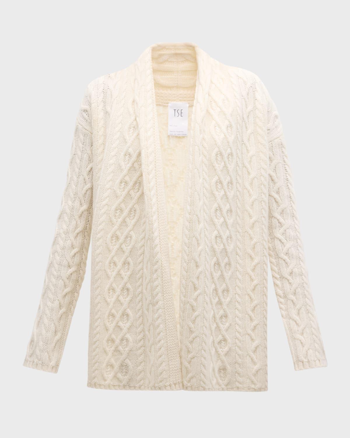 Cashmere Cable-Knit Cardigan Product Image