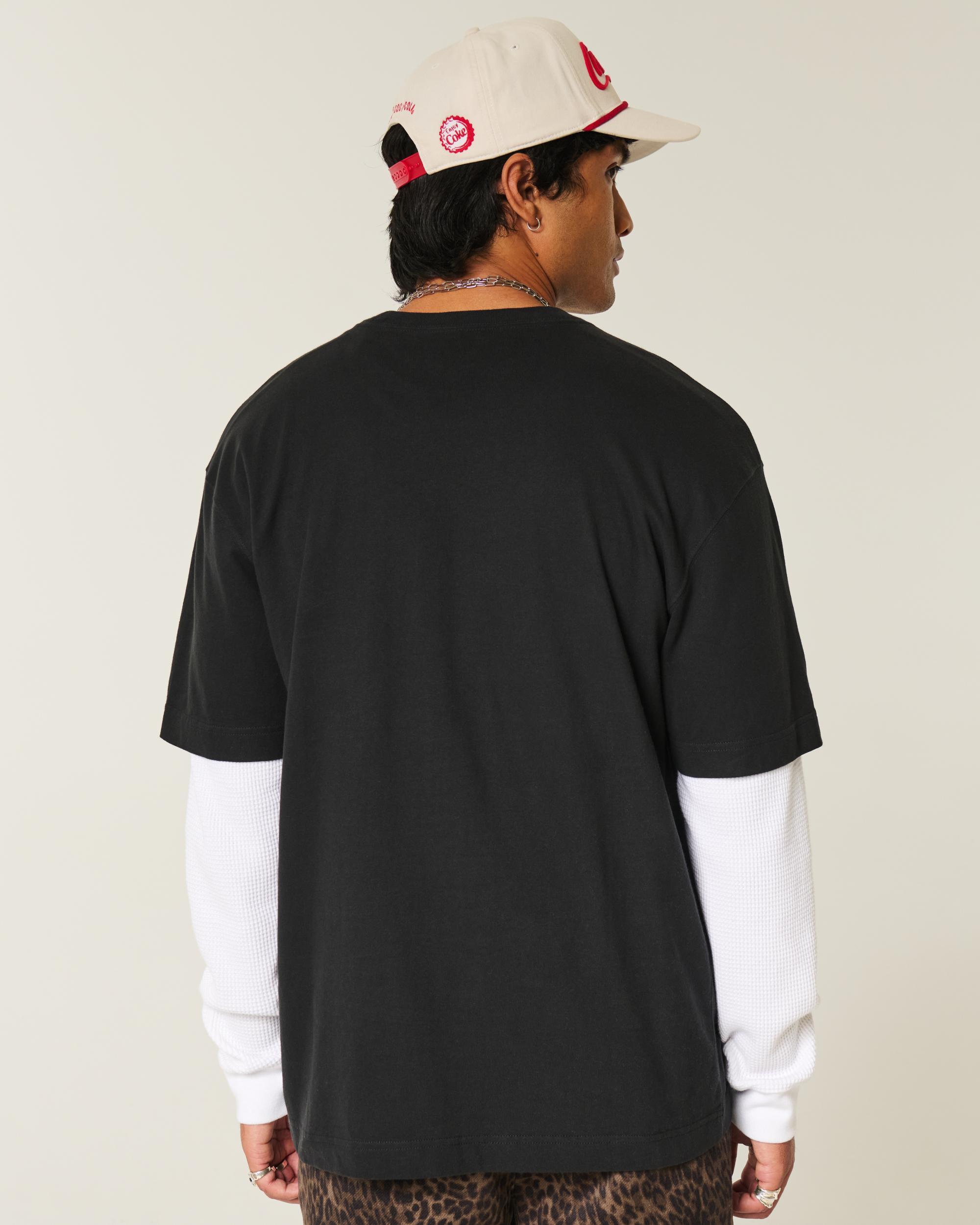 Boxy Heavyweight Camo Crew T-Shirt Product Image