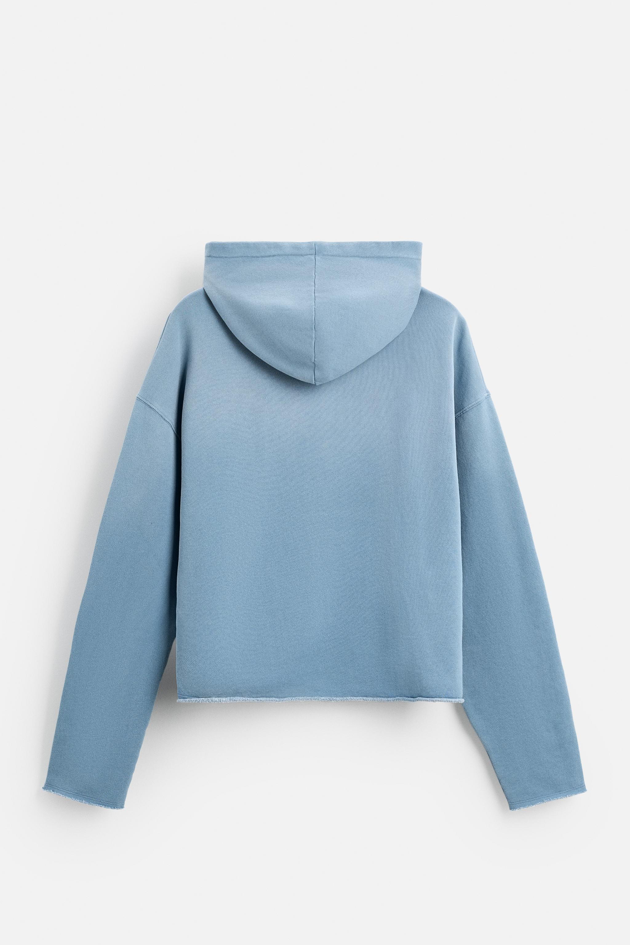 CROPPED FIT WASHED SWEATSHIRT Product Image