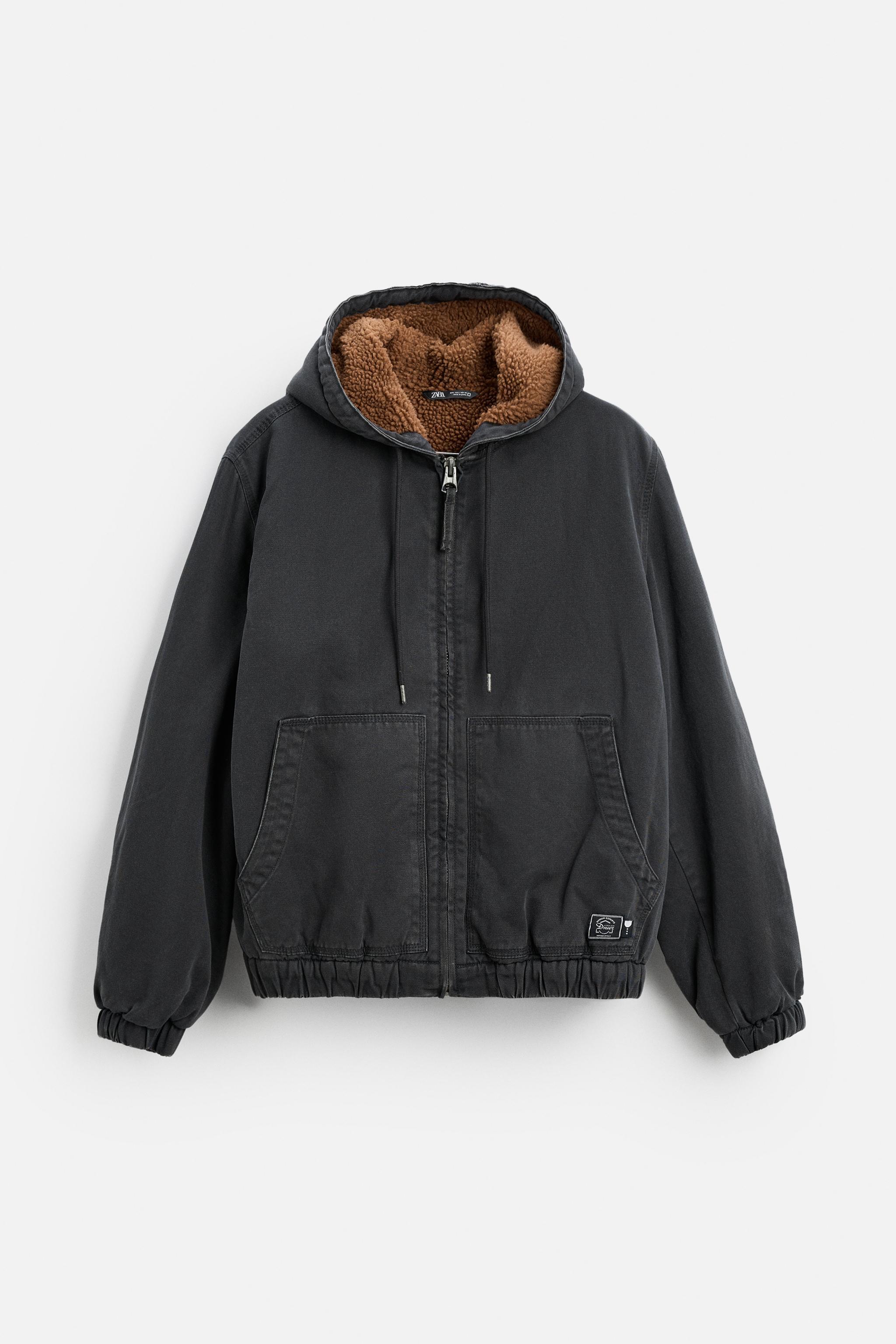 CONTRASTING HOODED JACKET Product Image