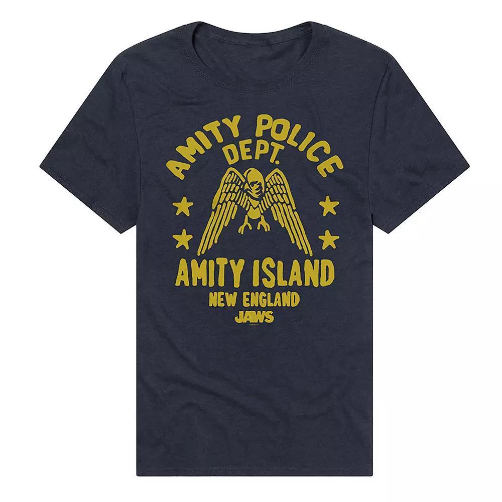 Men's Jaws Amity Island Police Department Graphic Tee, Size: XXL, Blue Product Image