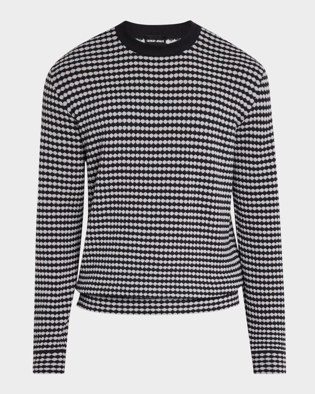 Mens Dot-Effect Jacquard Sweater Product Image