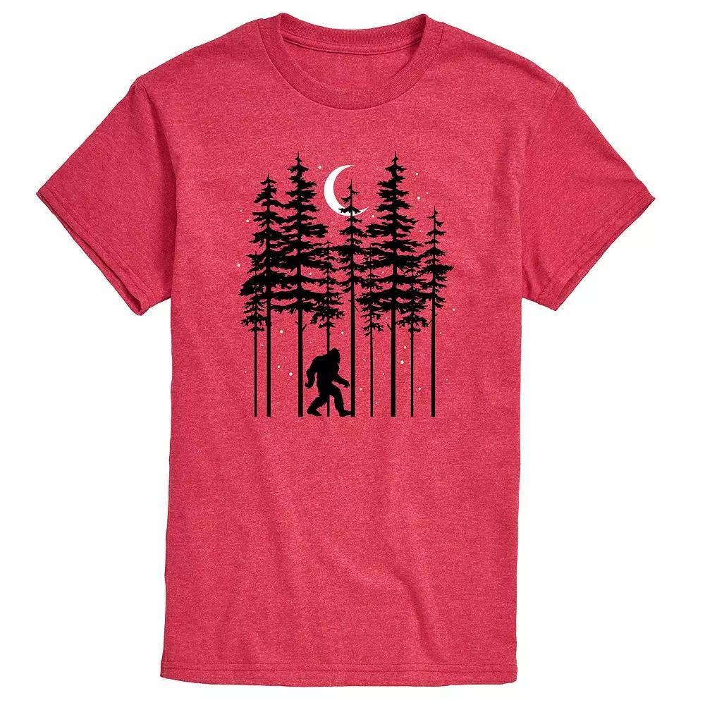 Men's Sasquatch Night Woods Tee, Size: Large, Red Product Image