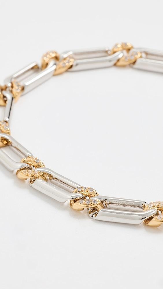 Luv Aj The Two-Tone Pave Link Bracelet | Shopbop Product Image