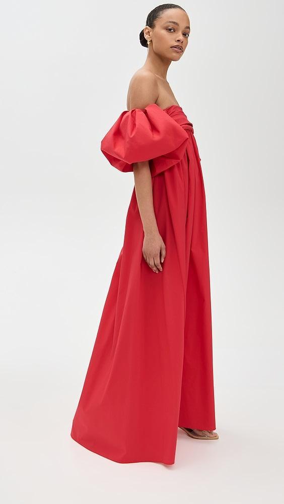 CAROLINE CONSTAS Emilia Ruched Empire Maxi Dress | Shopbop Product Image