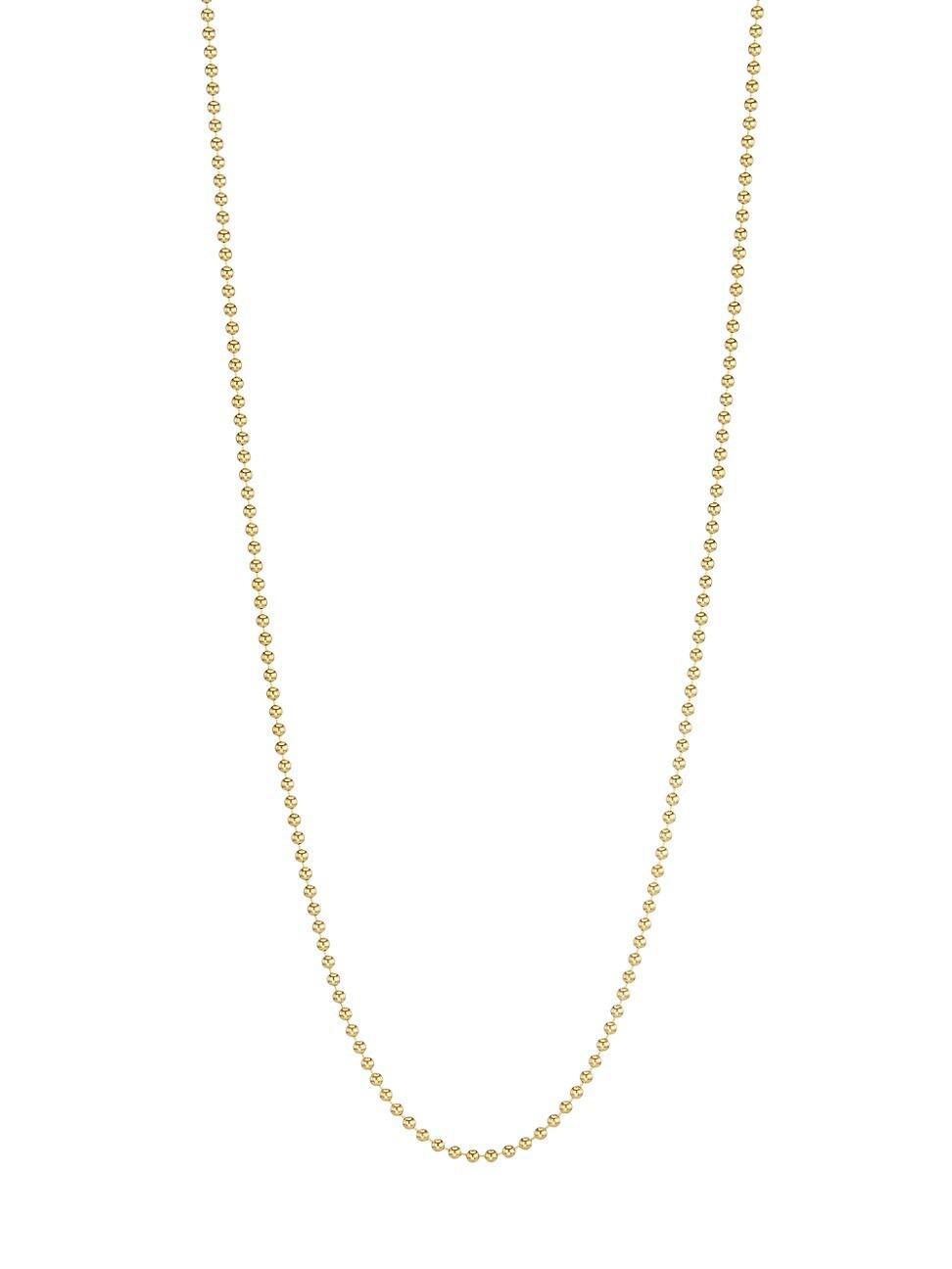 Womens Solid 14K Gold Bead Chain Necklace Product Image