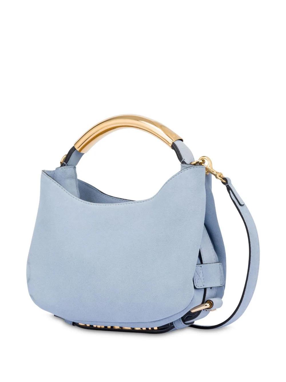 MOSCHINO Logo-debossed Tote Bag In Blau Product Image