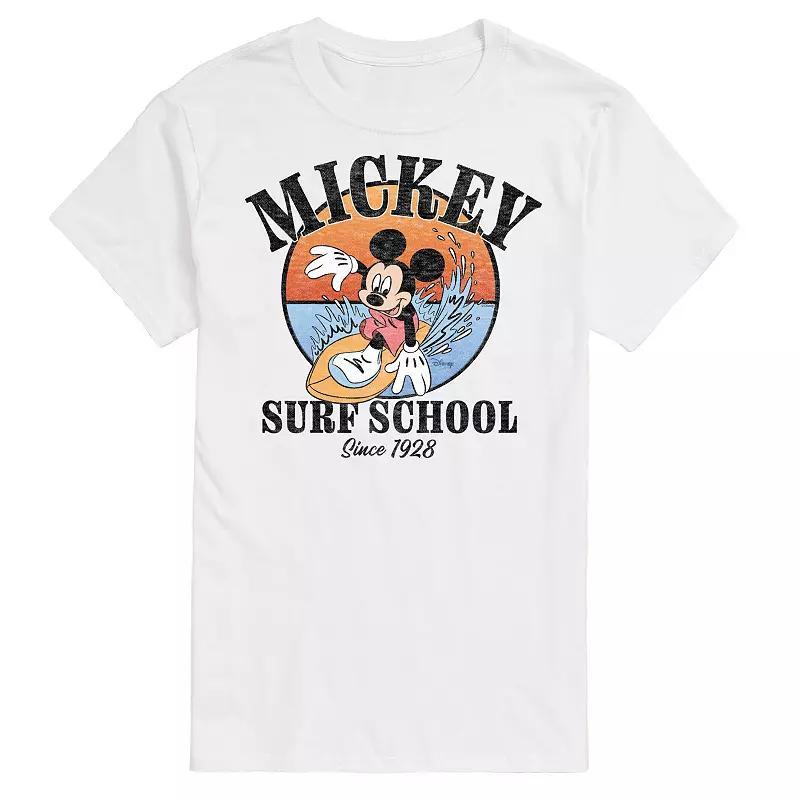 Disney's Mickey Mouse Big & Tall Surf School Graphic Tee, Men's, Size: 4XL Tall, White Product Image