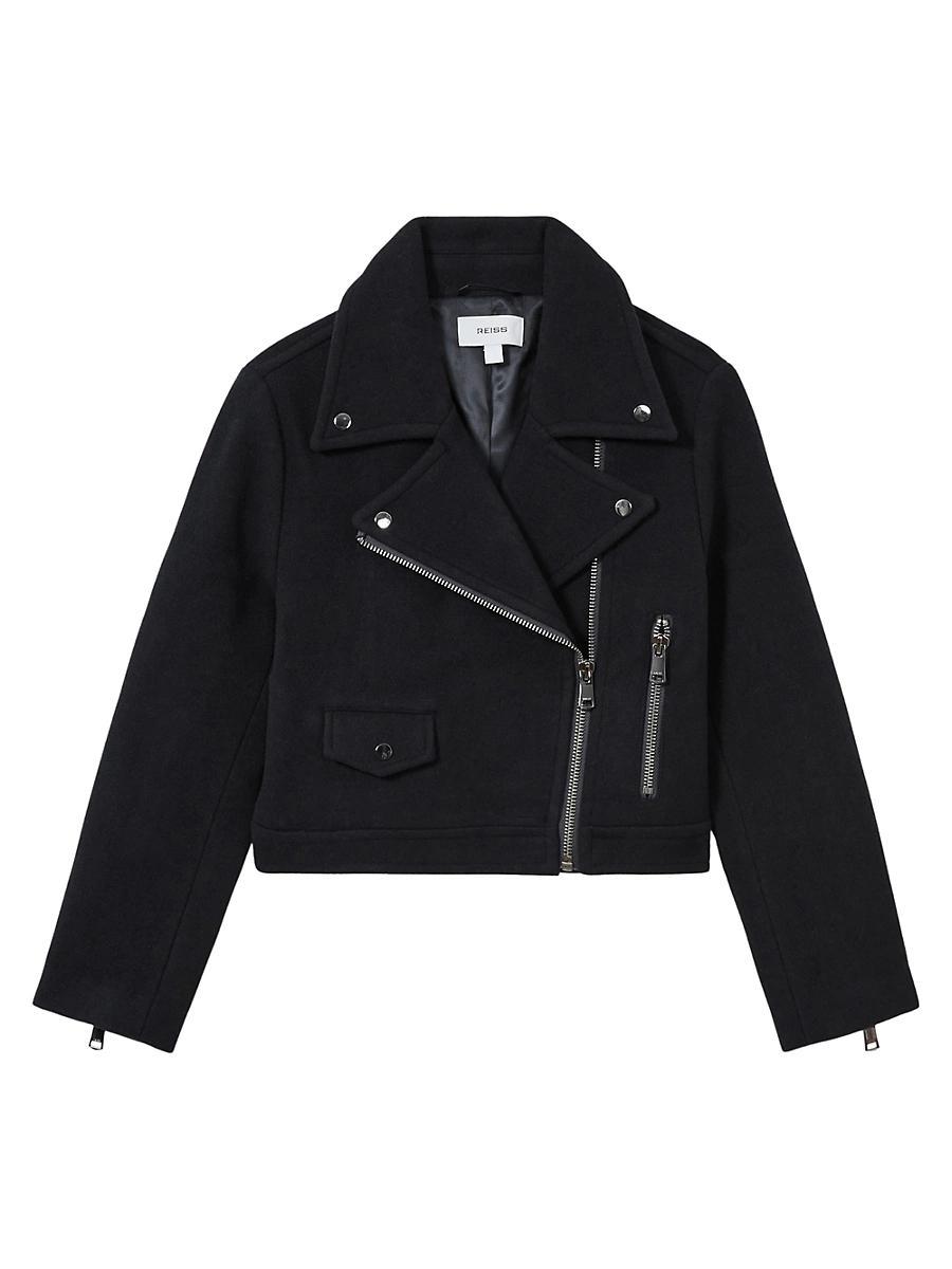 Womens Arlow Wool Biker Jacket Product Image