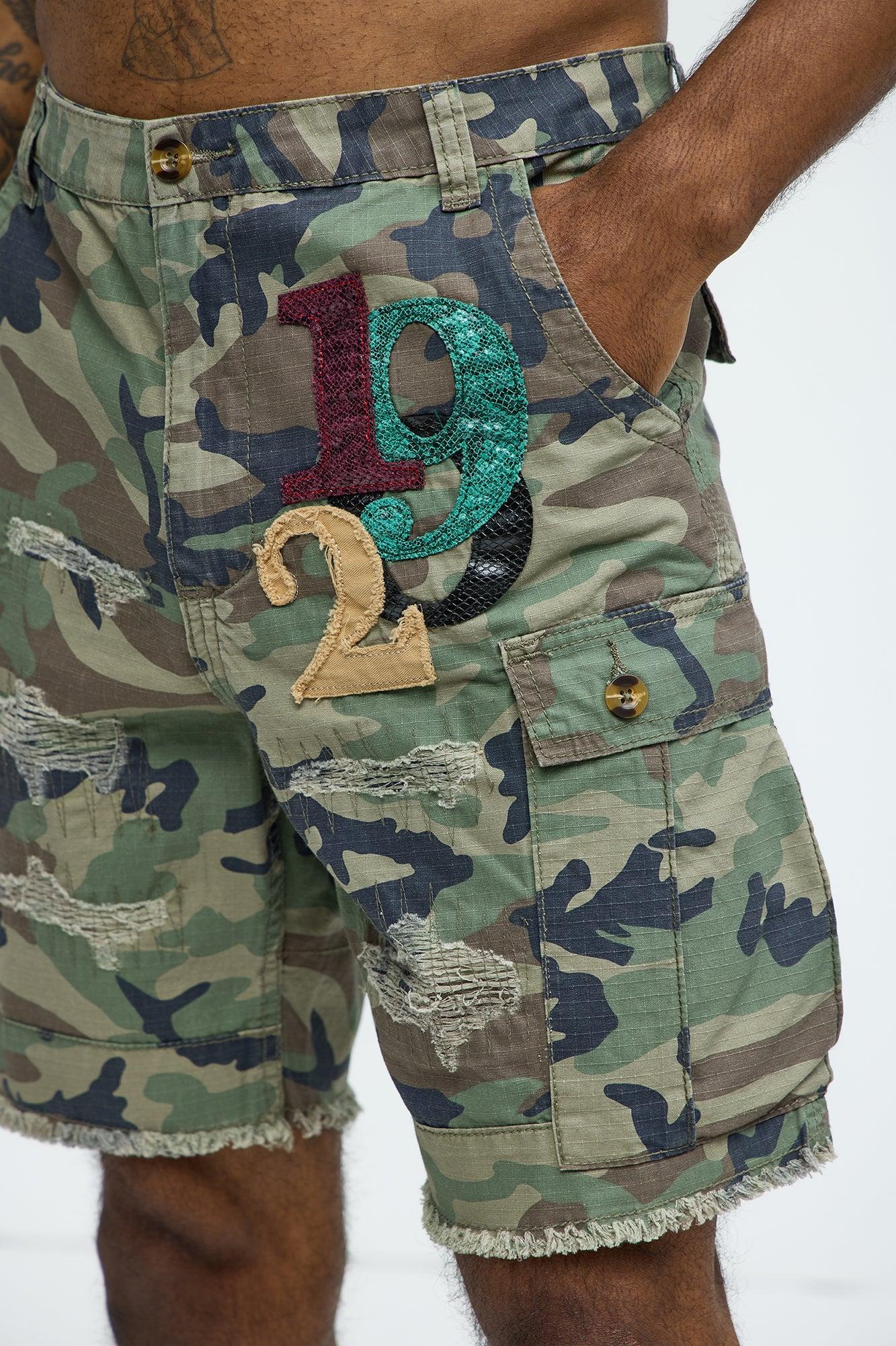 On Command Paint Splatter Camo Shorts - Camouflage Product Image