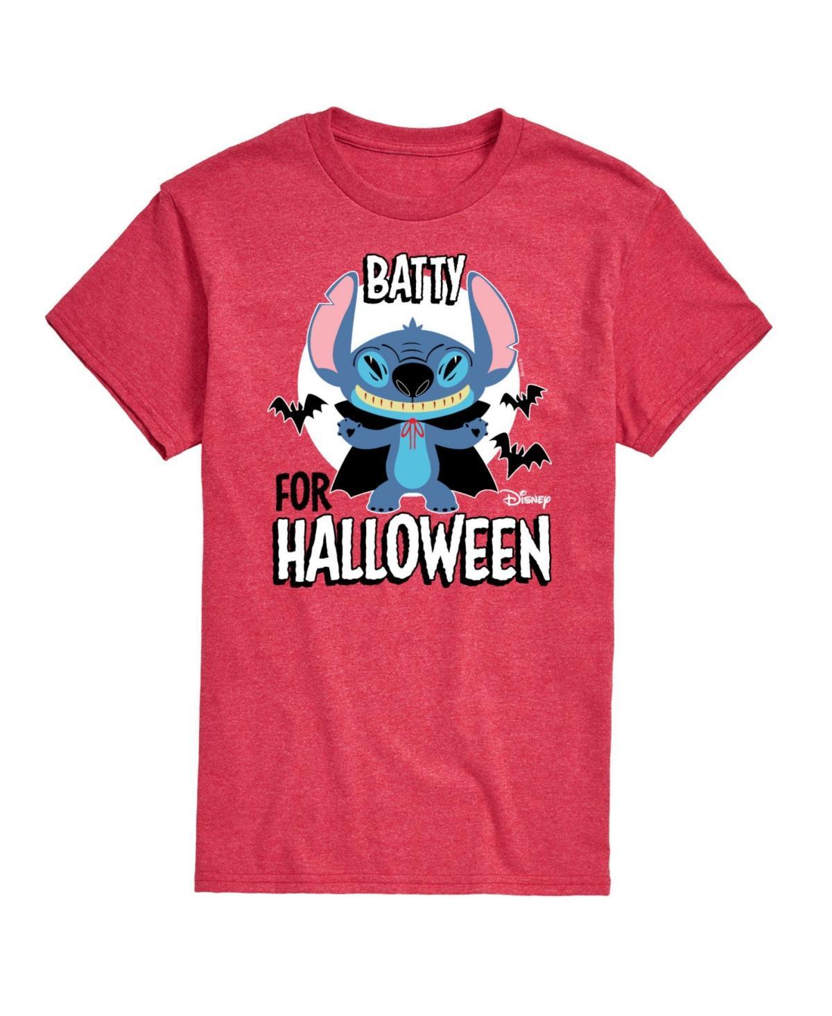 Airwaves Mens Lilo and Stitch Halloween Short Sleeve T-shirt - Green Cotton Product Image