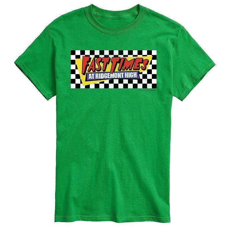 Big & Tall Fast Times At Ridgemont High Checkered Logo Graphic Tee, Men's, Size: 3XL Tall, Gray Product Image