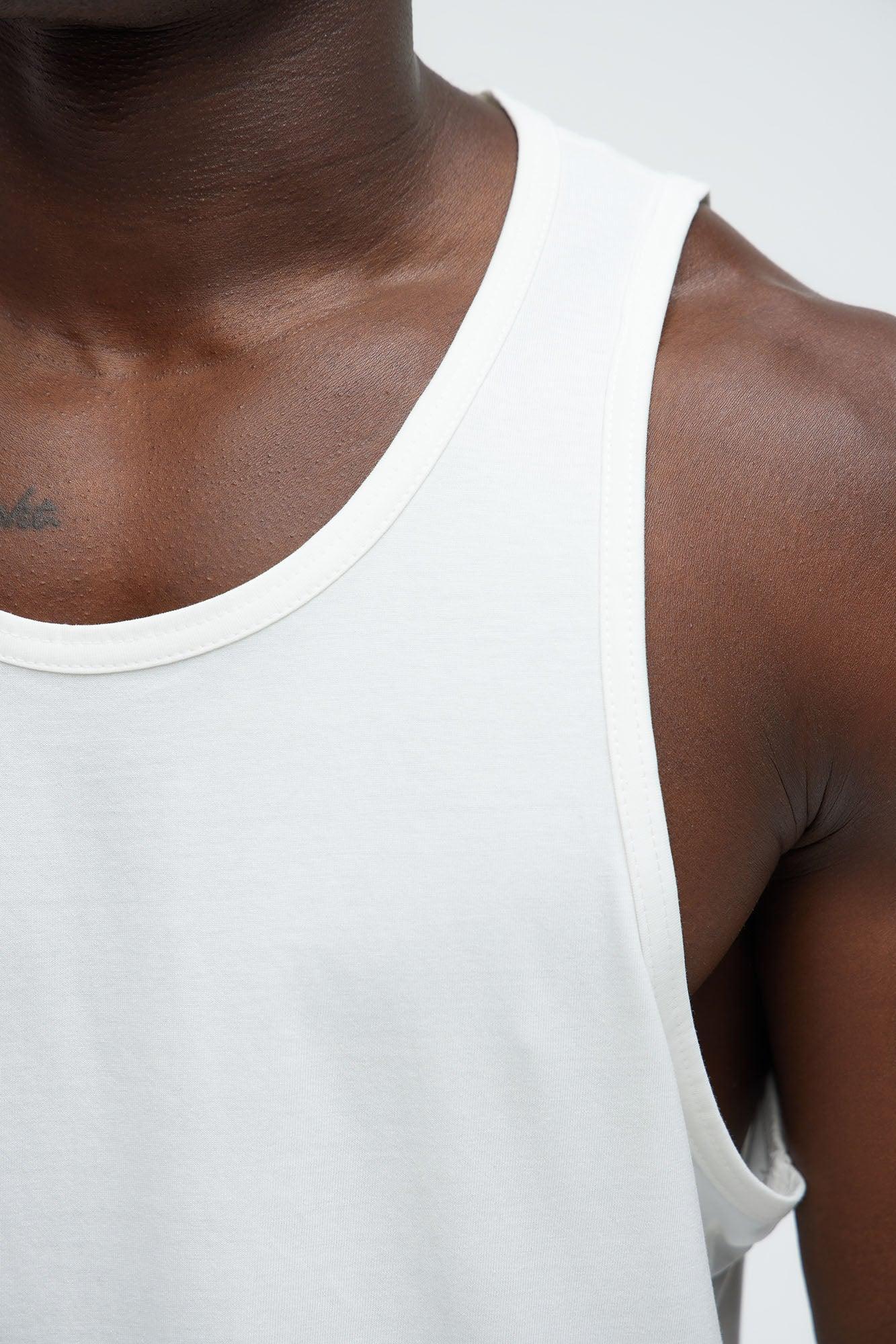 Essential Scallop Tank Top - White Product Image