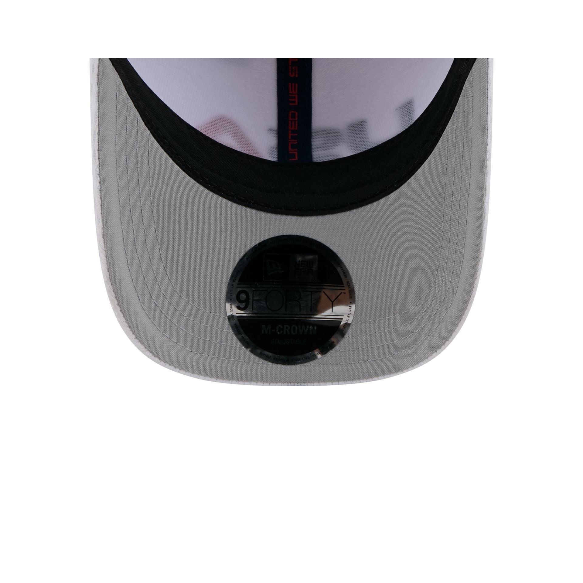 2025 Ryder Cup Team USA White 9FORTY M-Crown Snapback Hat Male Product Image