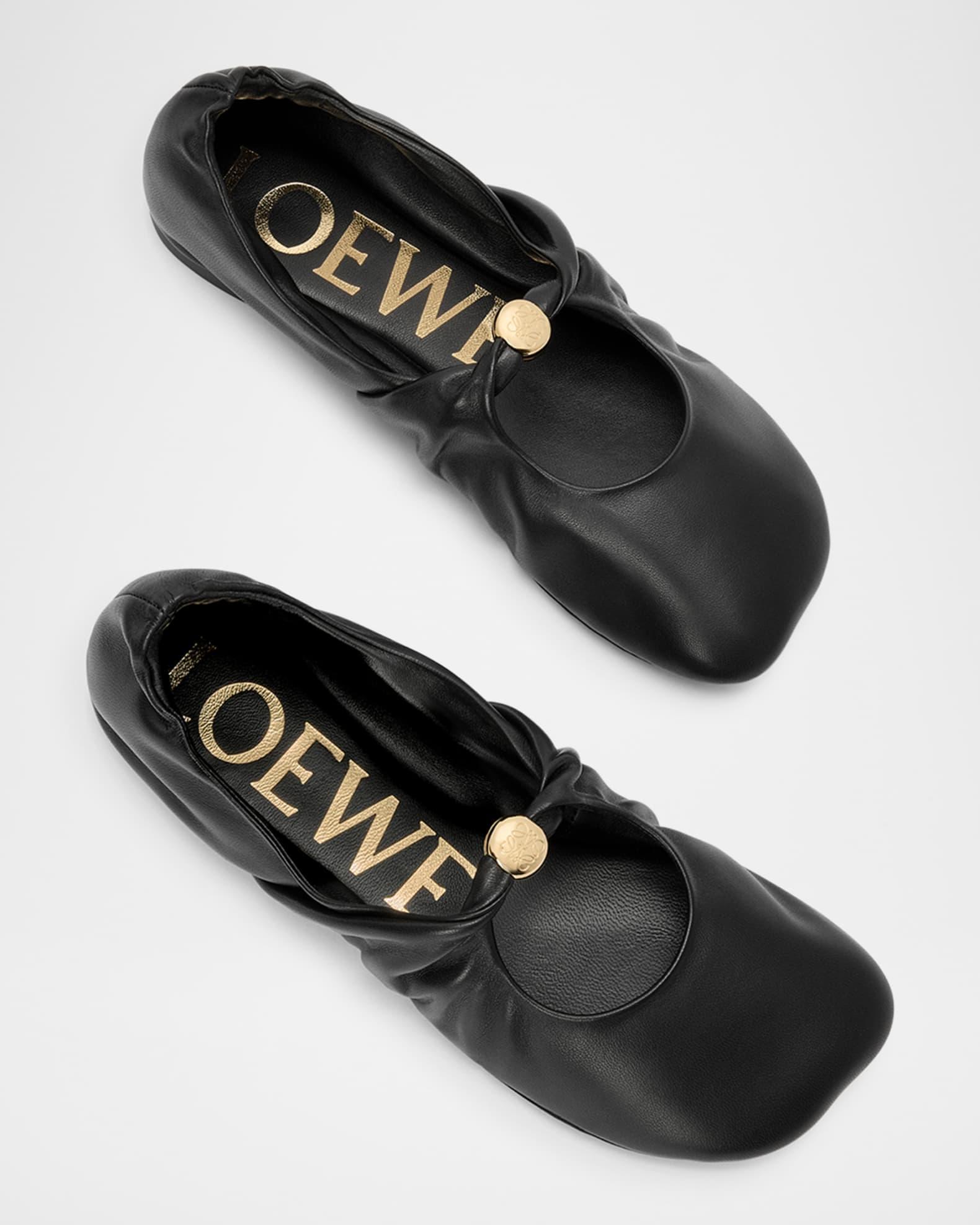 Pebble Soft Leather Ballerina Flats Product Image