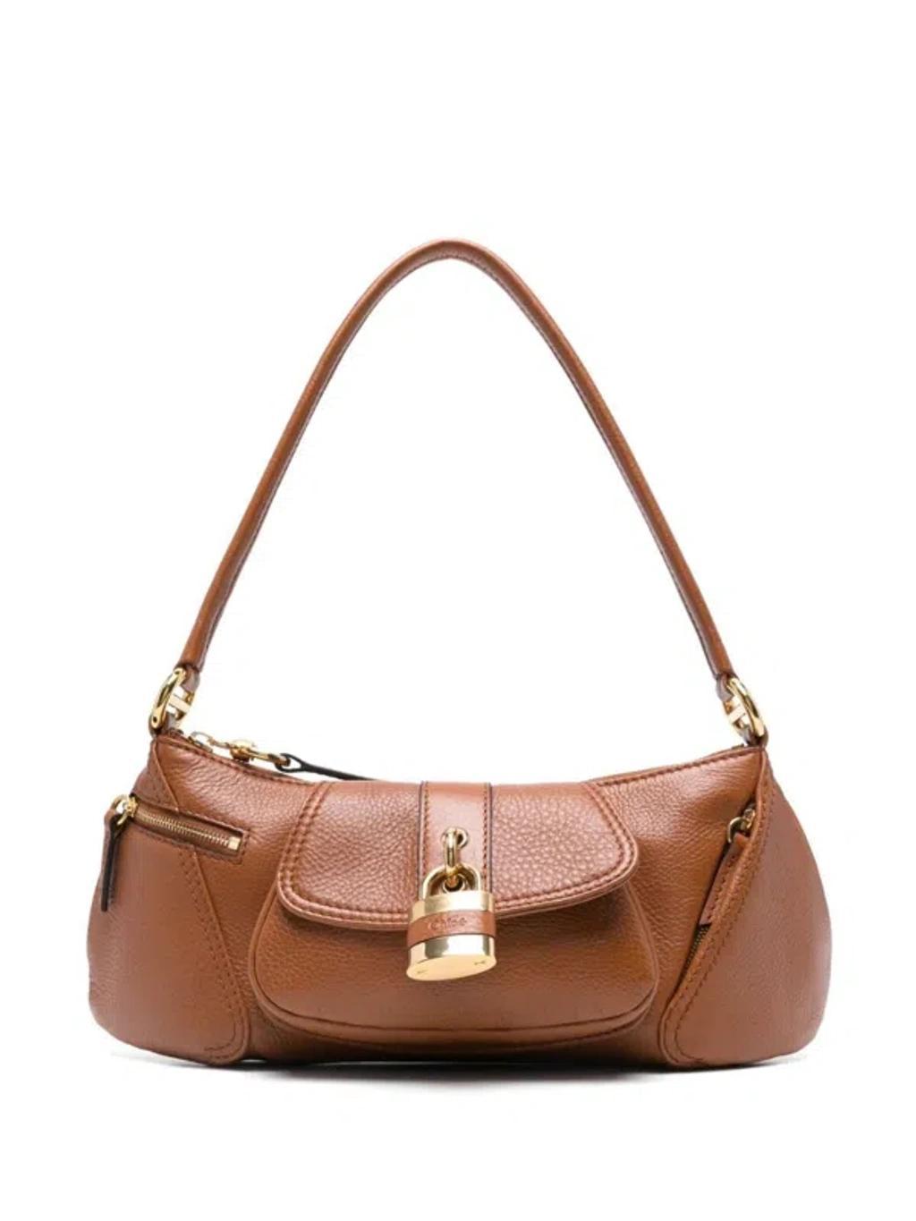 CHLOÉ The 99 Leather Shoulder Bag In Brown Product Image