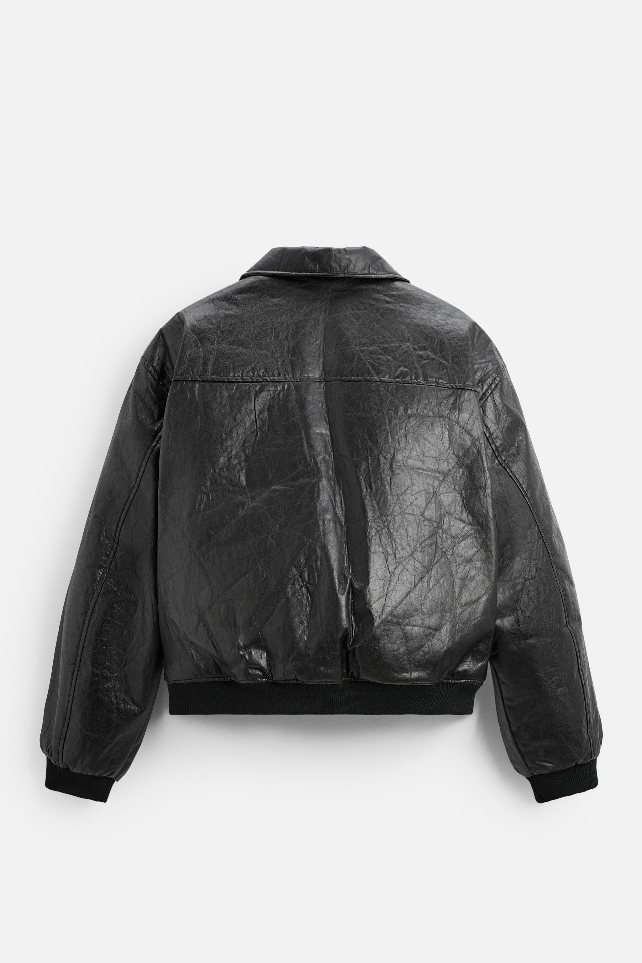 FAUX LEATHER PADDED JACKET Product Image