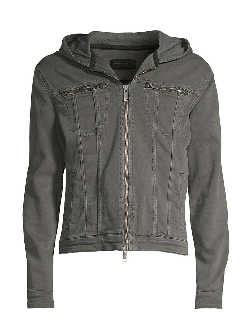 John Varvatos Star Usa Hooded Zip-Front Knit Jacket Product Image